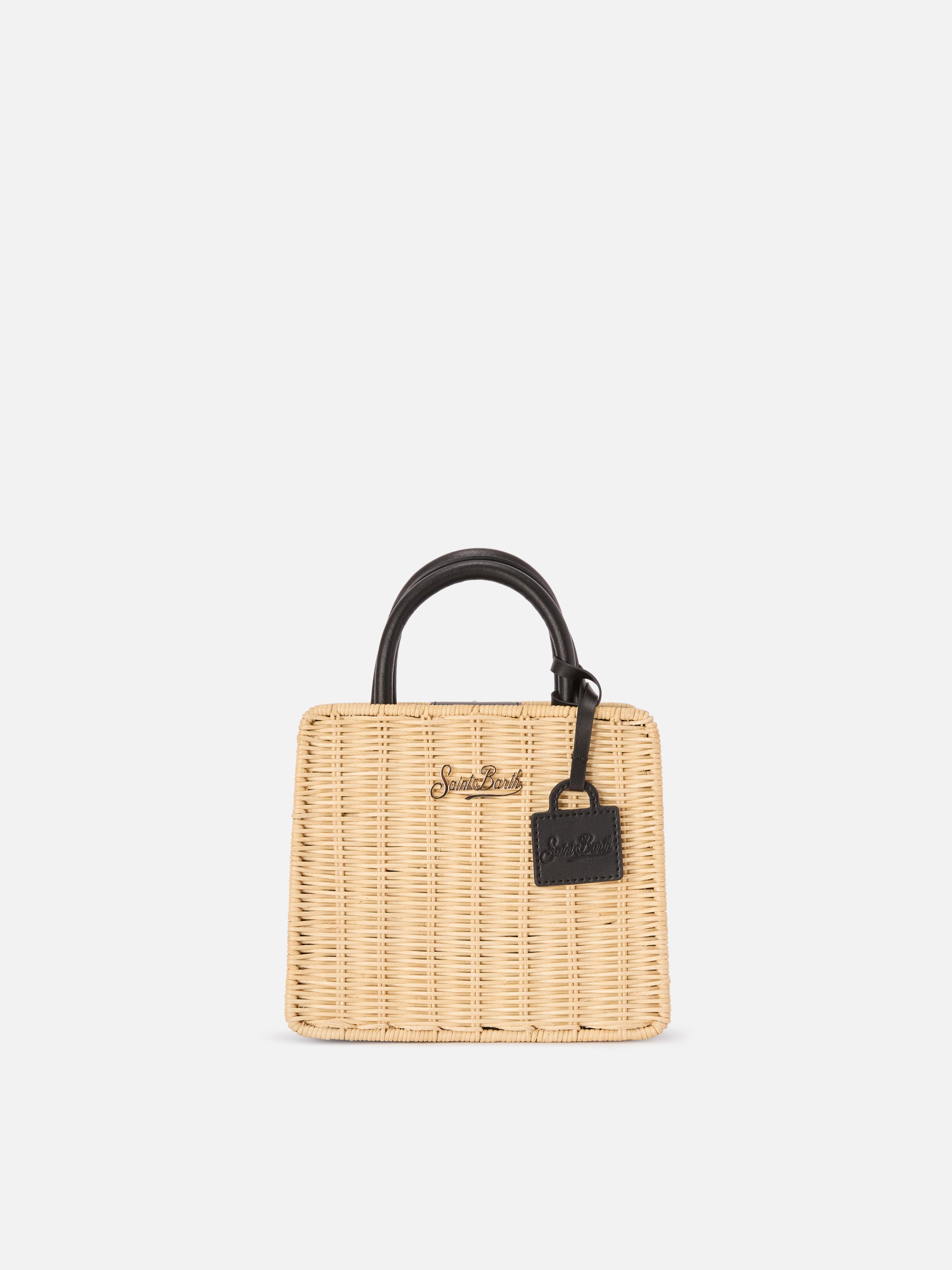 mc2-saint-barth-shop-mini-borsa-donna-in-midollino-e-pelle-nera-strutturata image 1