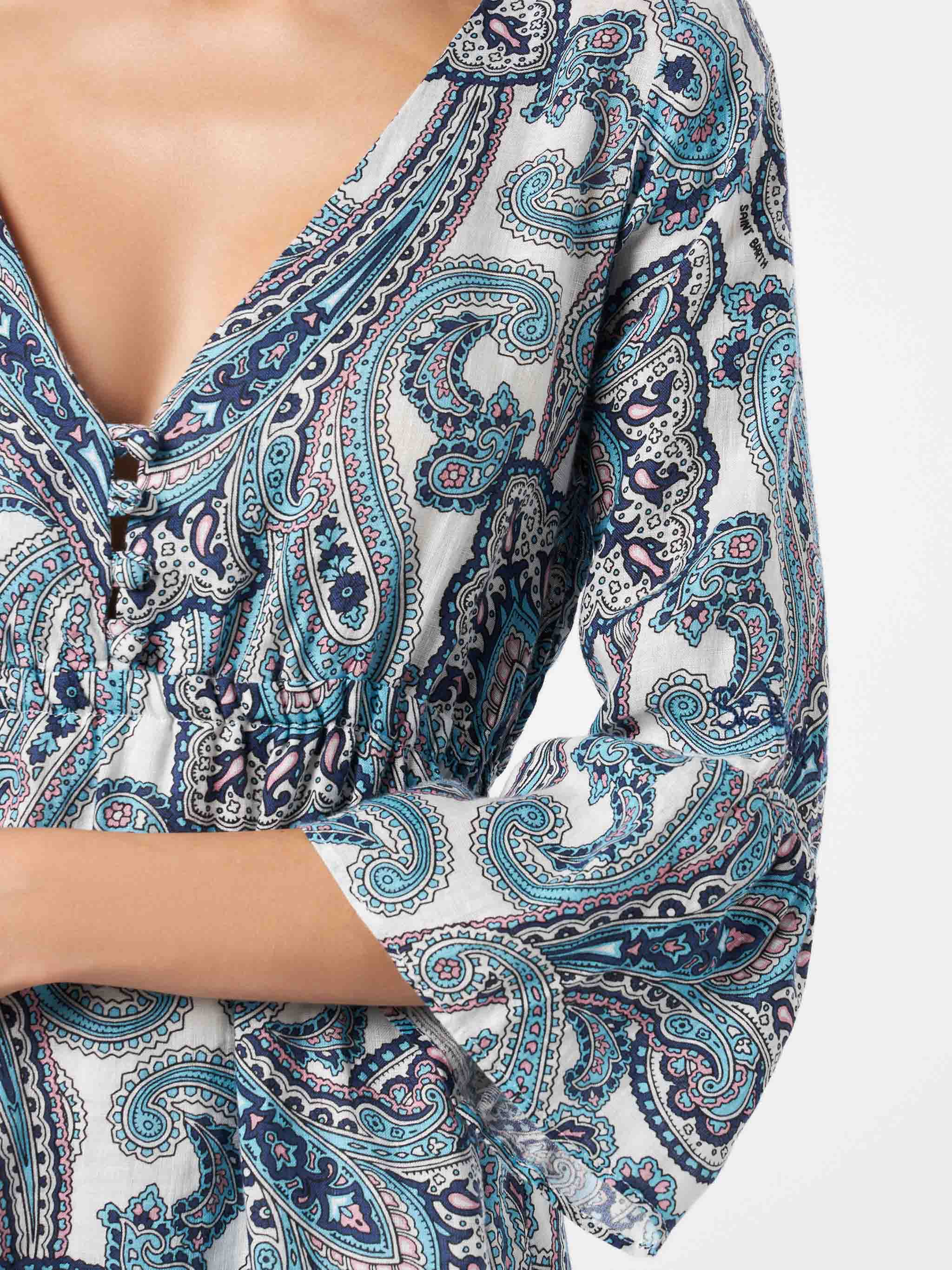mc2-saint-barth-abito-corto-hemil-linen-abito-donna-in-lino-paisley-con-ruches image 3