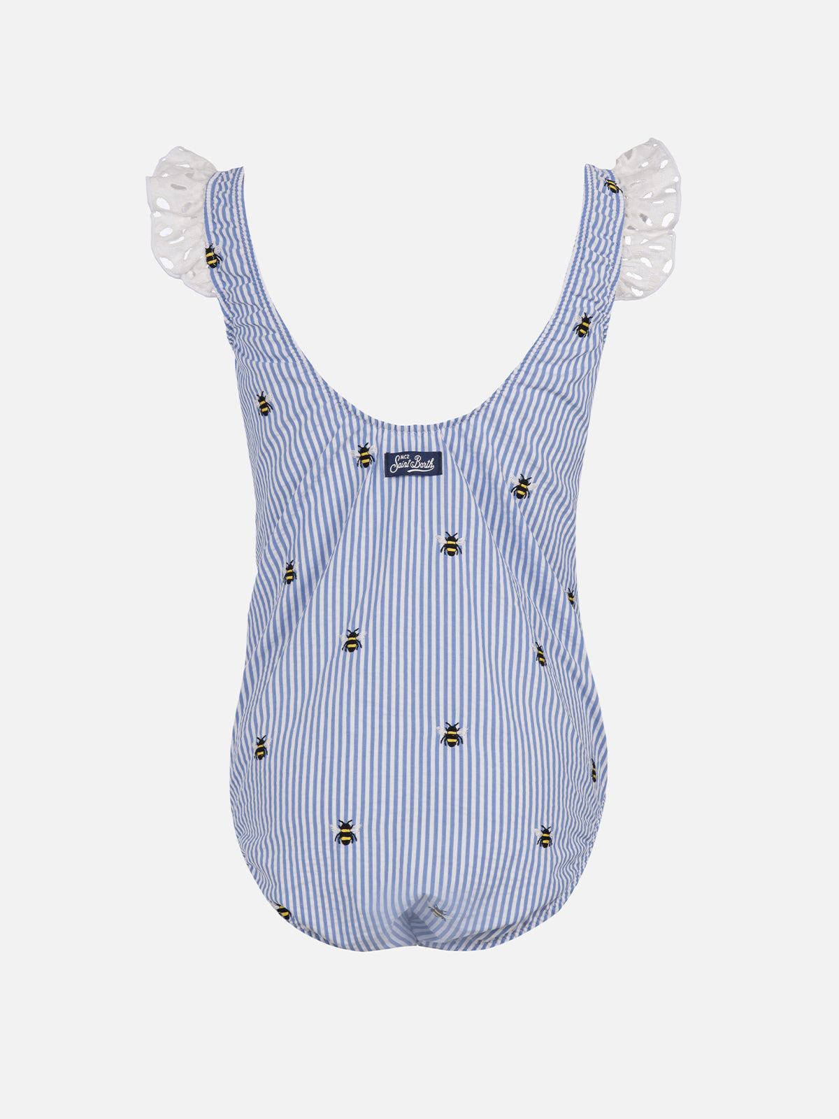 mc2-saint-barth-tilda-costume-intero-bambina-in-cotone-seersucker-bluette image 3
