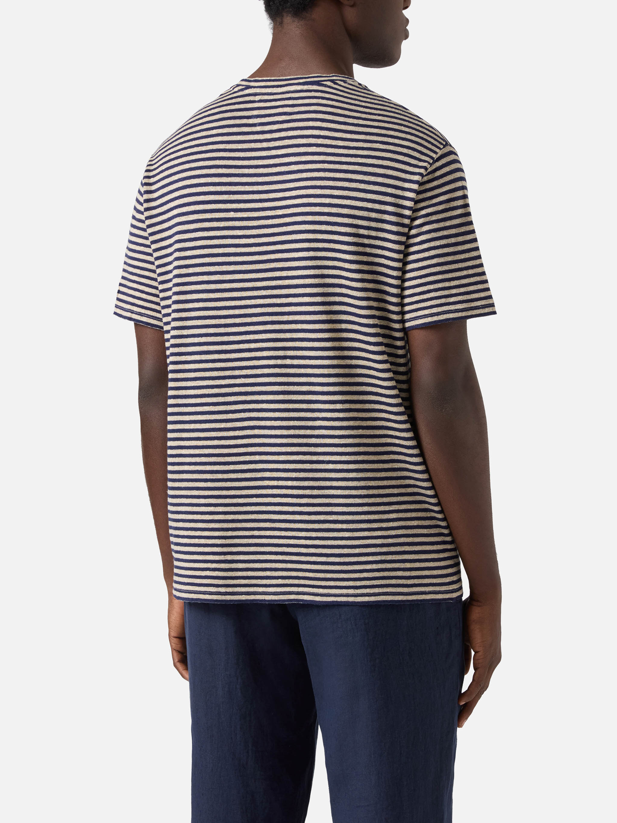 mc2-saint-barth-dover-t-shirt-in-cotone-a-righe-blu-con-ricamo-logo image 4