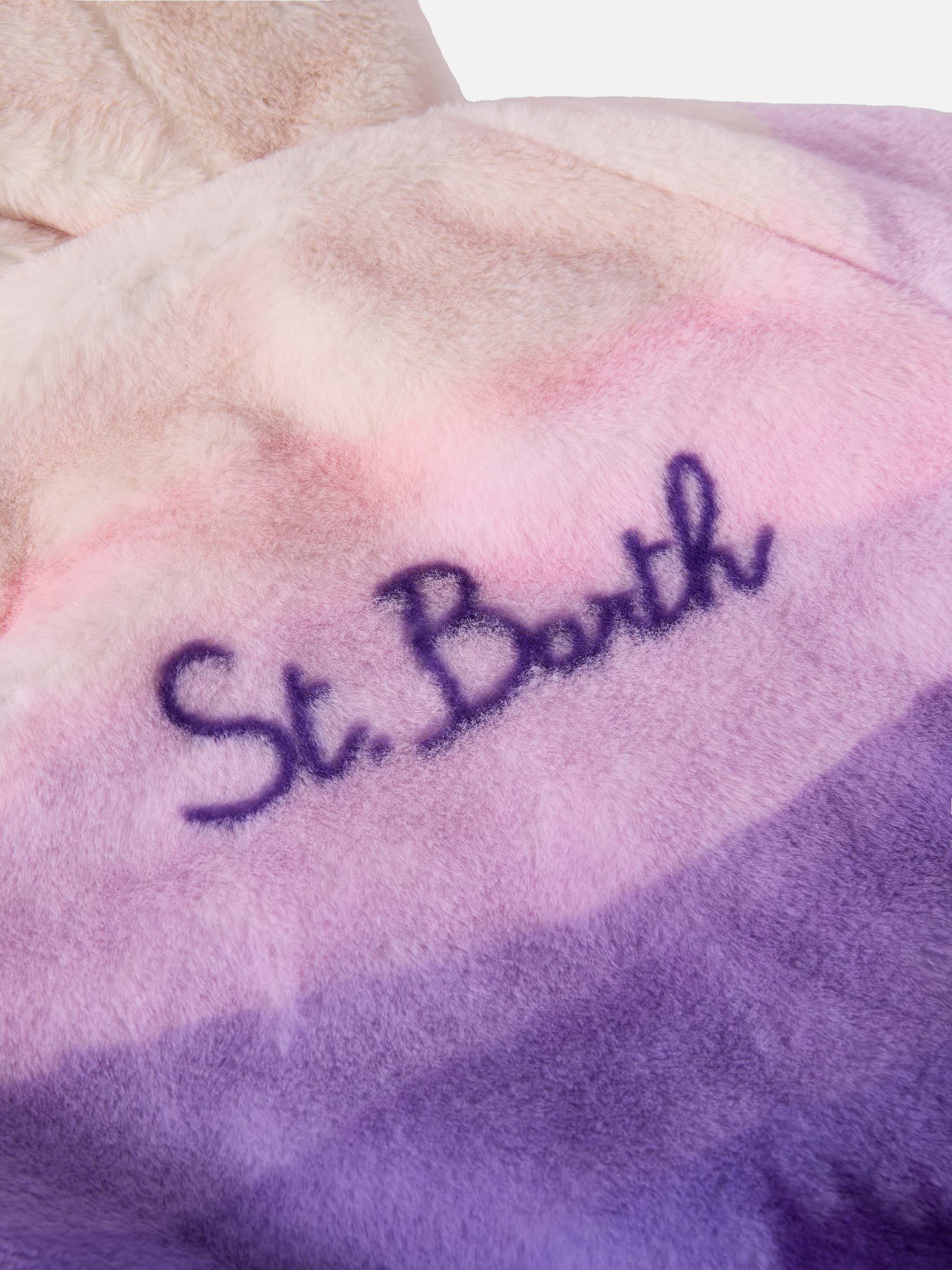 mc2-saint-barth-kyla-giacca-furry-bambina-lilla-sfumata-i-love-st-barth image 3