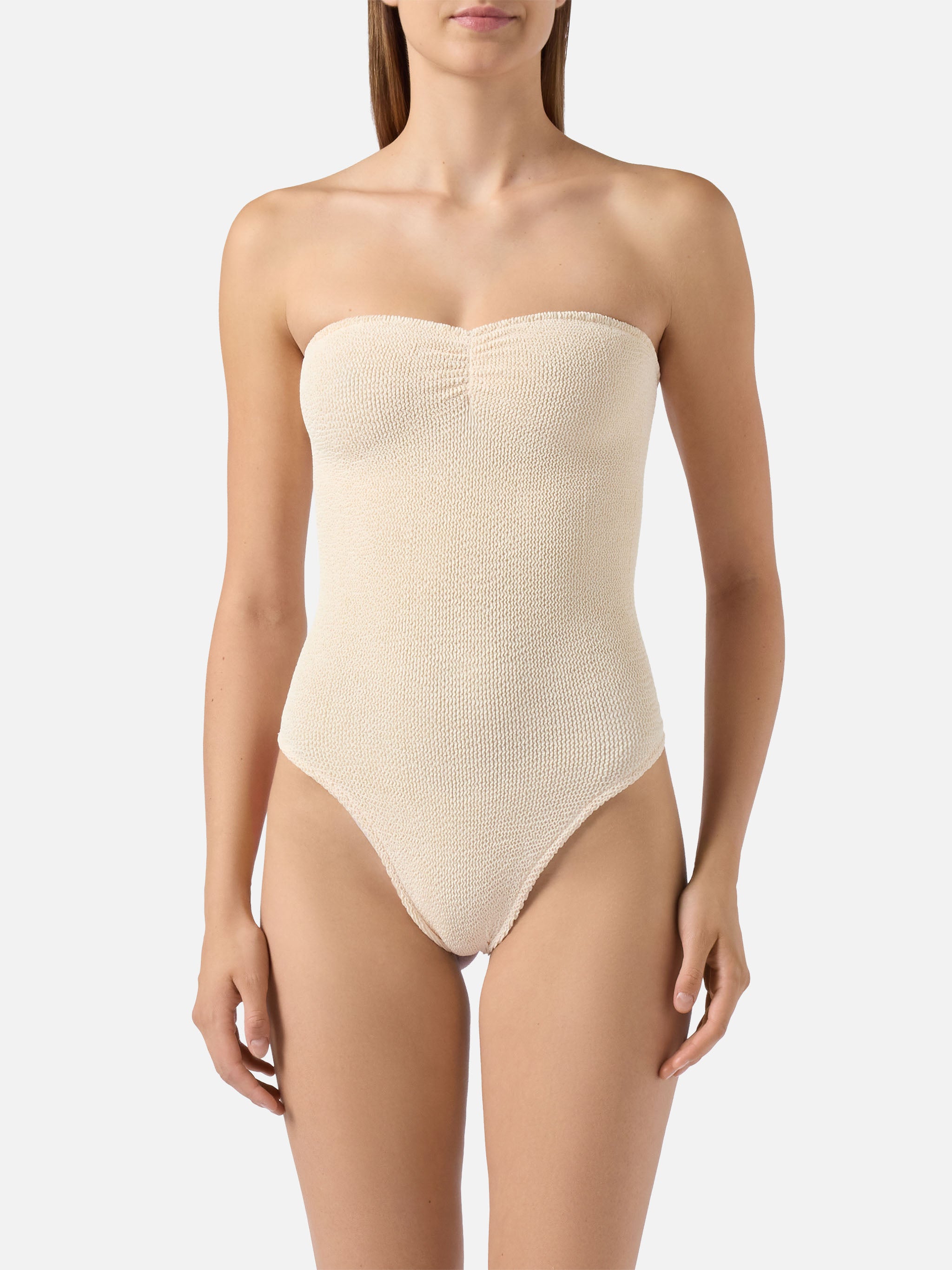 mc2-saint-barth-costume-intero-donna-soleil-crinkle-beige-senza-spalline image 2