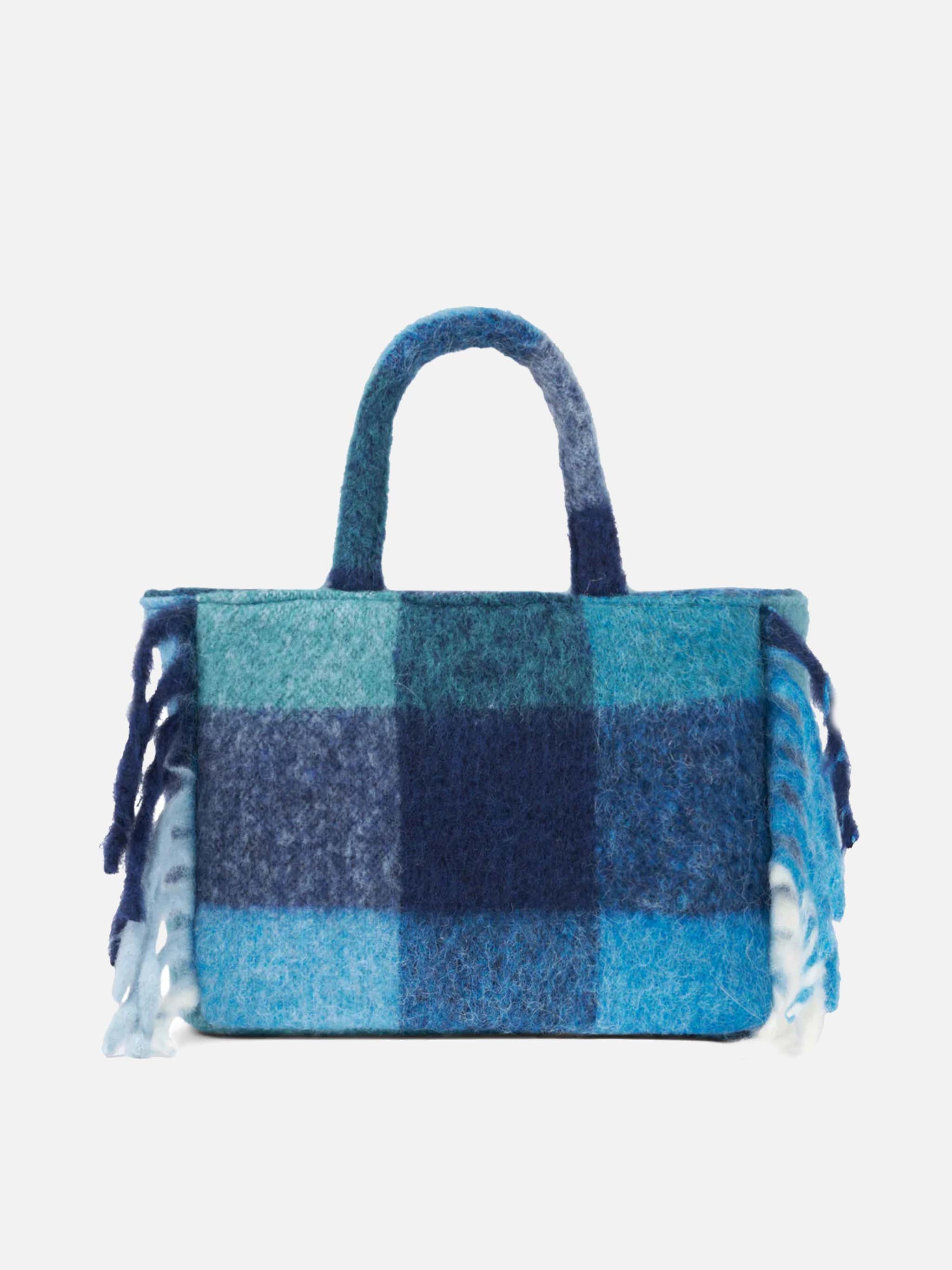 mc2-saint-barth-borsa-colette-coperta-con-stampa-check-blu-e-azzurro image 4