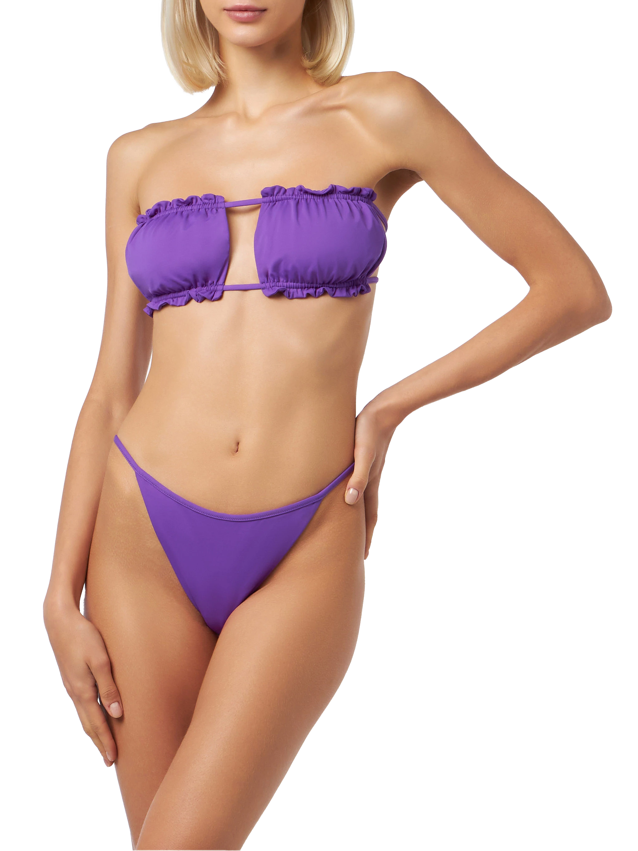 mc2-saint-barth-lyam-top-bikini-bandeau-viola-tinta-unita image 2