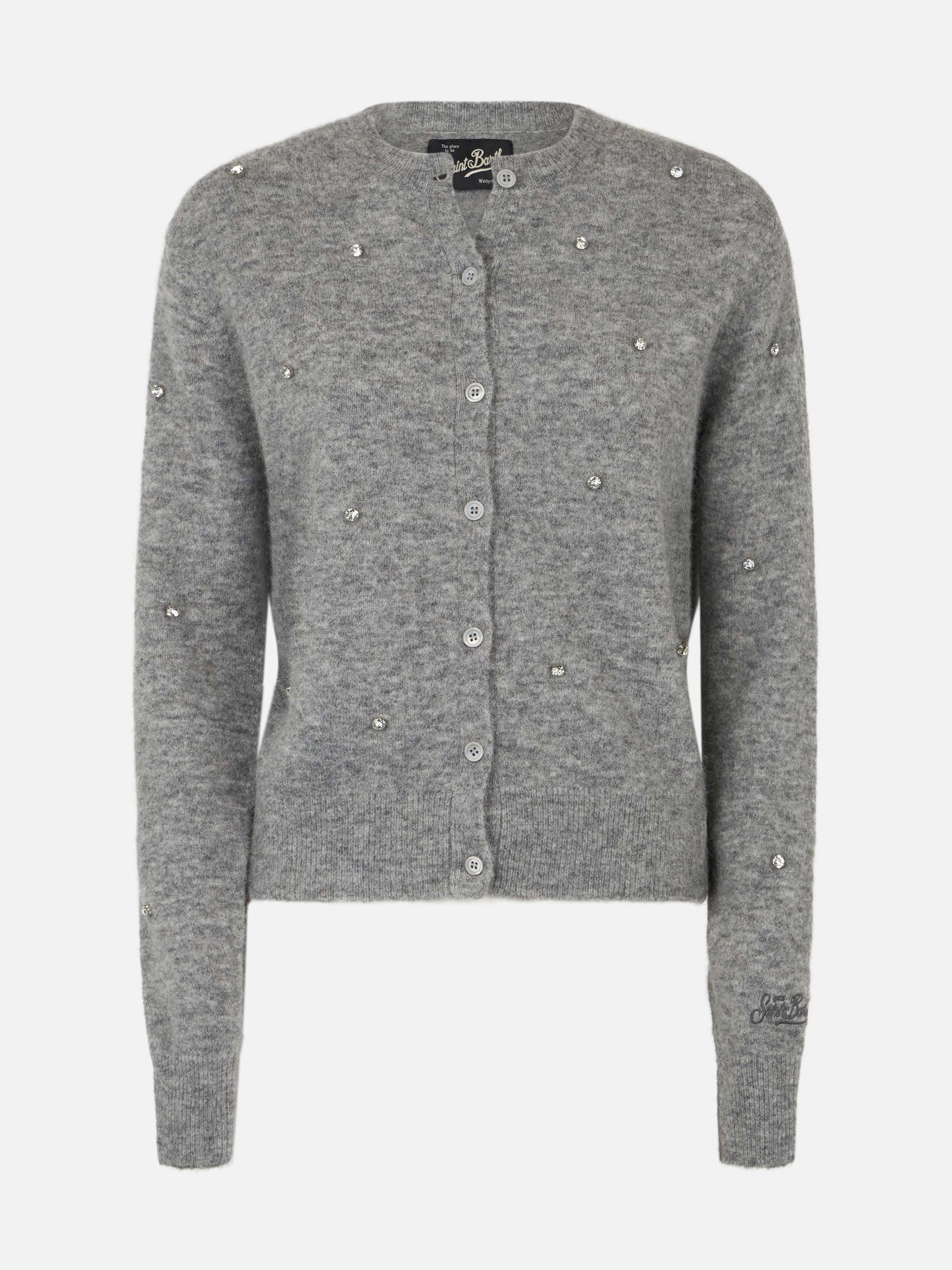 mc2-saint-barth-cardigan-bellamy-in-maglia-grigio-con-applicazioni-di-strass image 4
