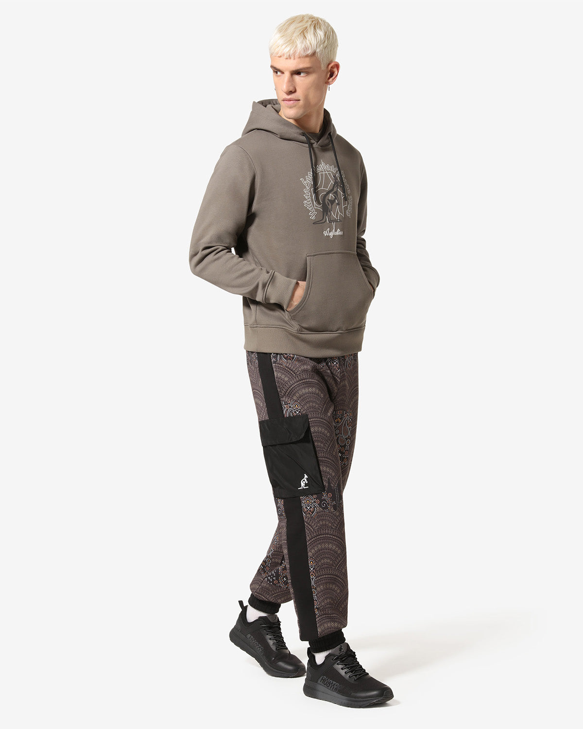 australian-archive-type-felpa-hoodie-in-cotone-uomo image 2