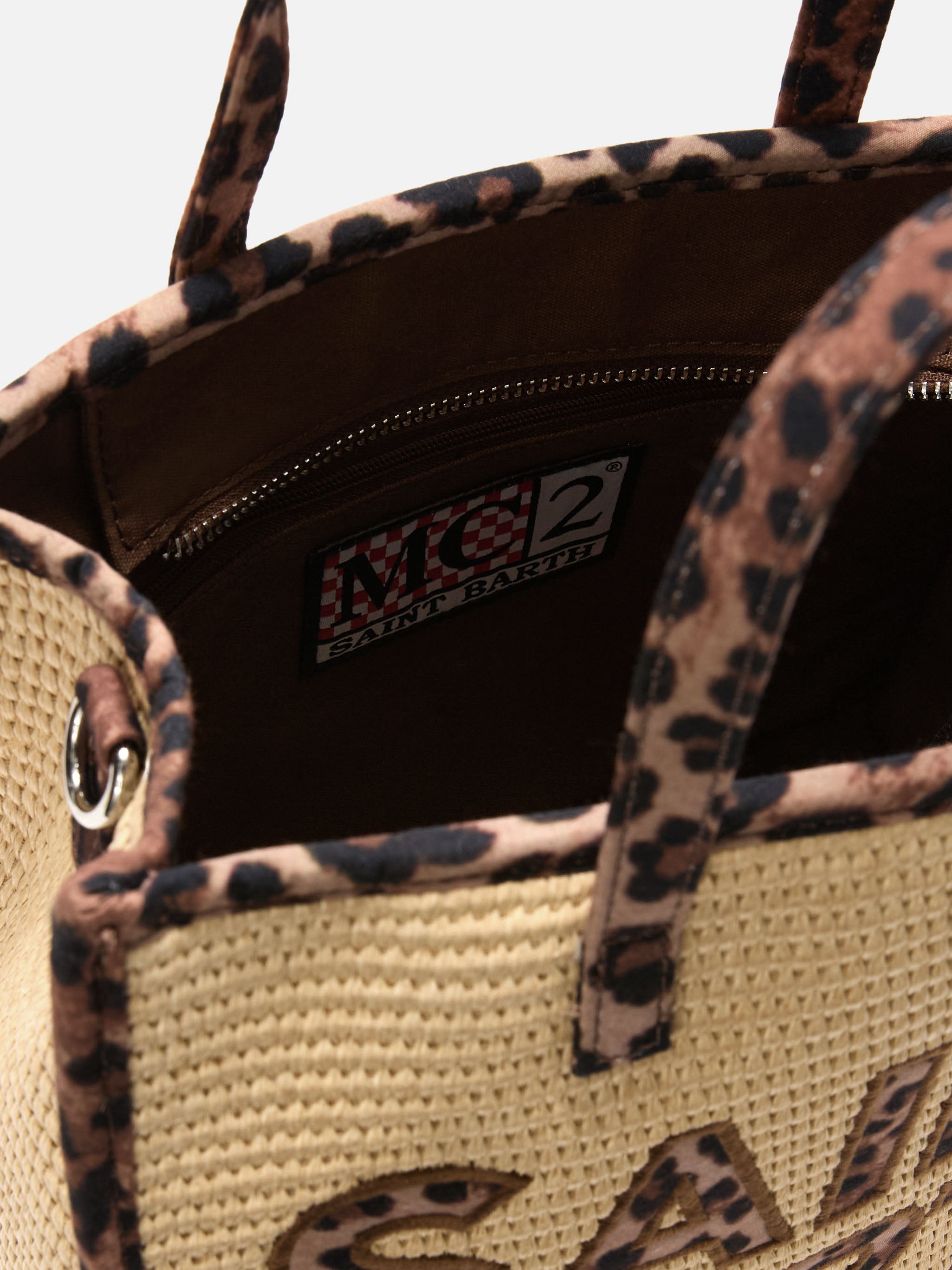 mc2-saint-barth-borsa-vivian-medium-effetto-raffia-beige-con-patch-logo-leoparda image 5