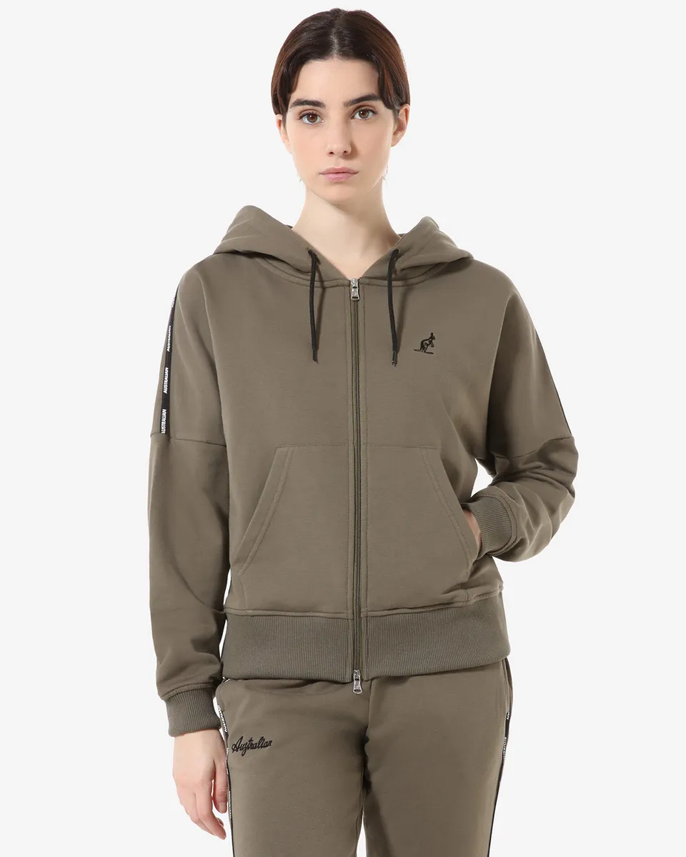 australian-tape-logo-full-zip-sportswear-giacca-donna-verde-aneto image 1