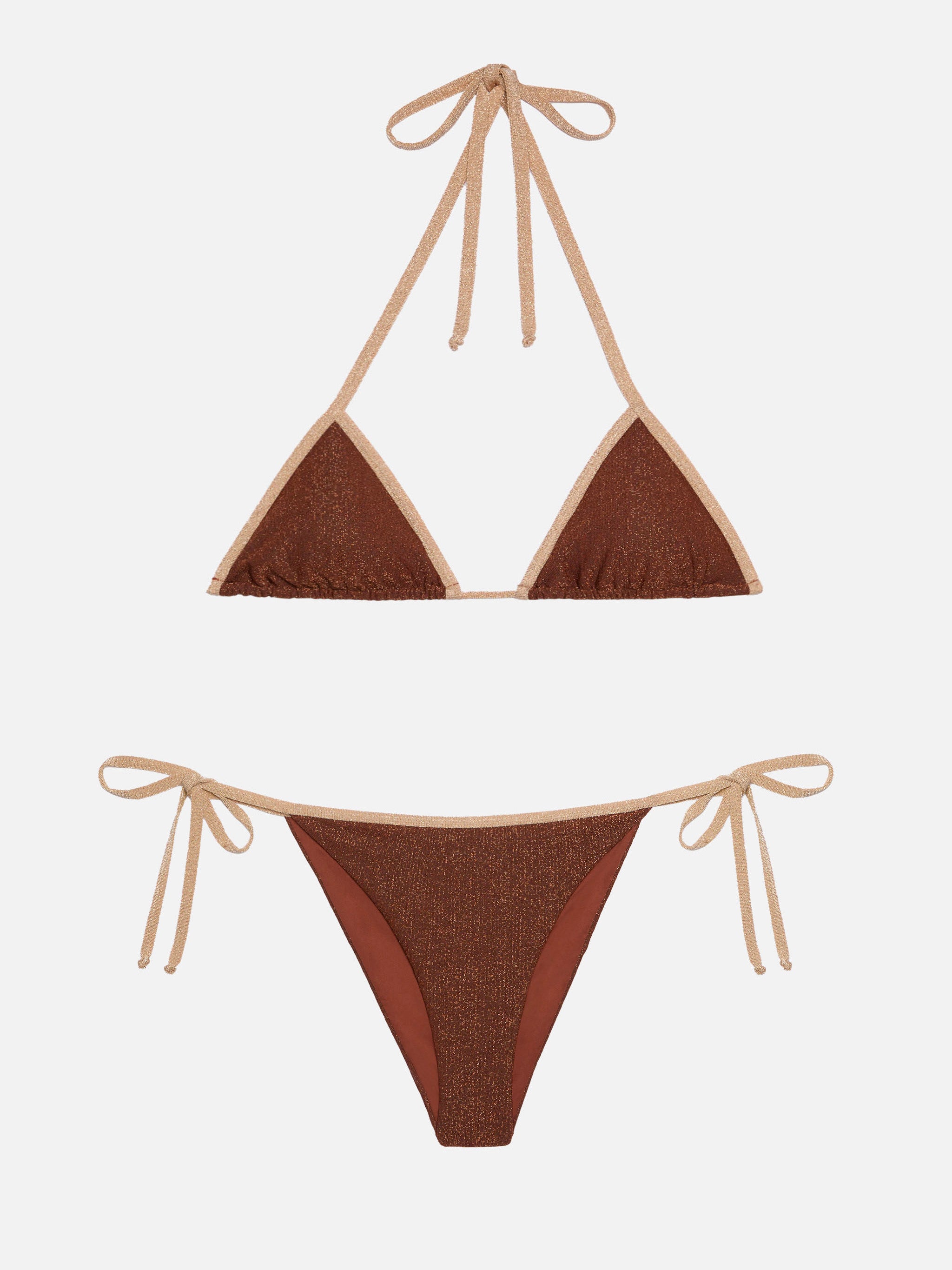 mc2-saint-barth-bikini-triangolo-leah-marielle-in-lurex-marrone-con-profilo-oro image 1