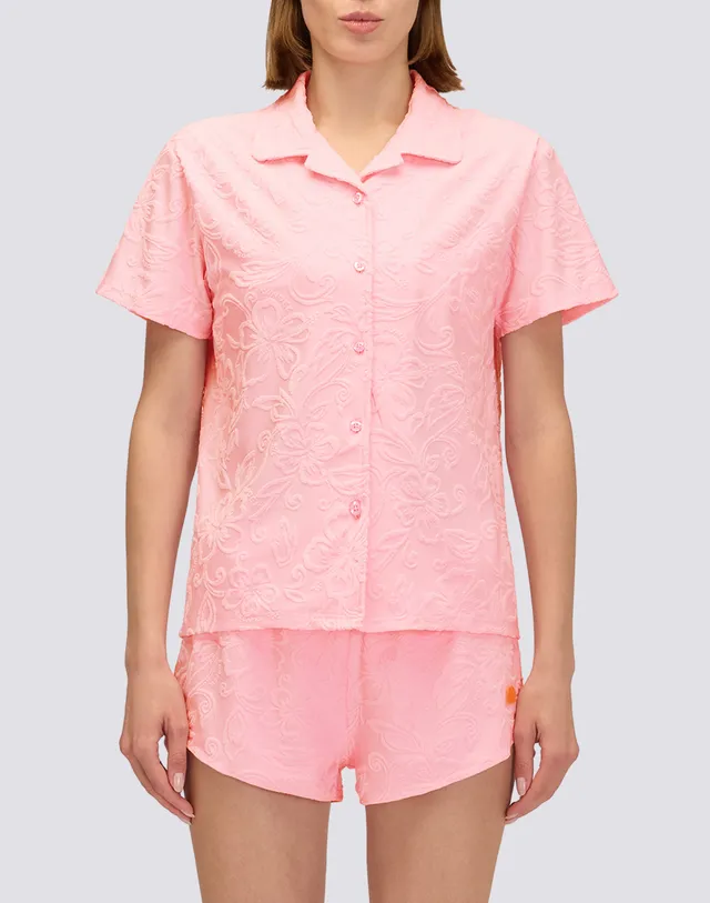 sundek-w615shte723-camicia-bowling-donna-in-spugna-jacquard-motivo-sk23 image 1