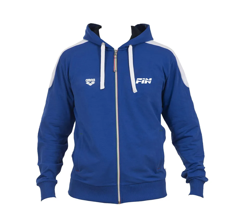 arena-hooded-f-z-jacket-fin-ii-felpa-con-zip-e-cappuccio-unisex-adulto image 1