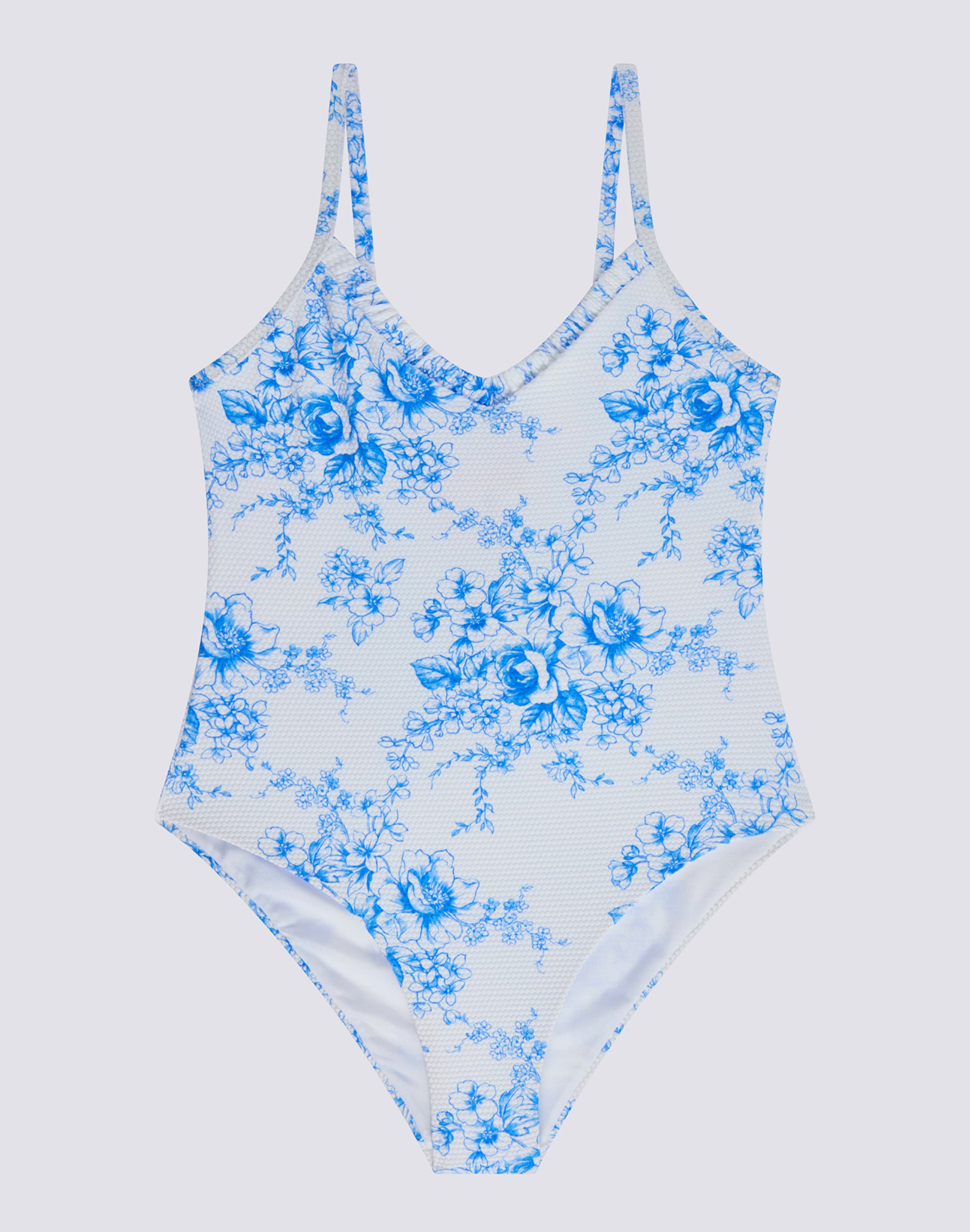 sundek-costume-intero-bambina-stampa-rose-de-joie-scollo-a-v image 1