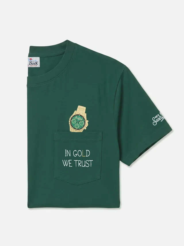 mc2-saint-barth-t-shirt-girocollo-connor-uomo-verde-foresta-con-taschino-e-ricam image 1