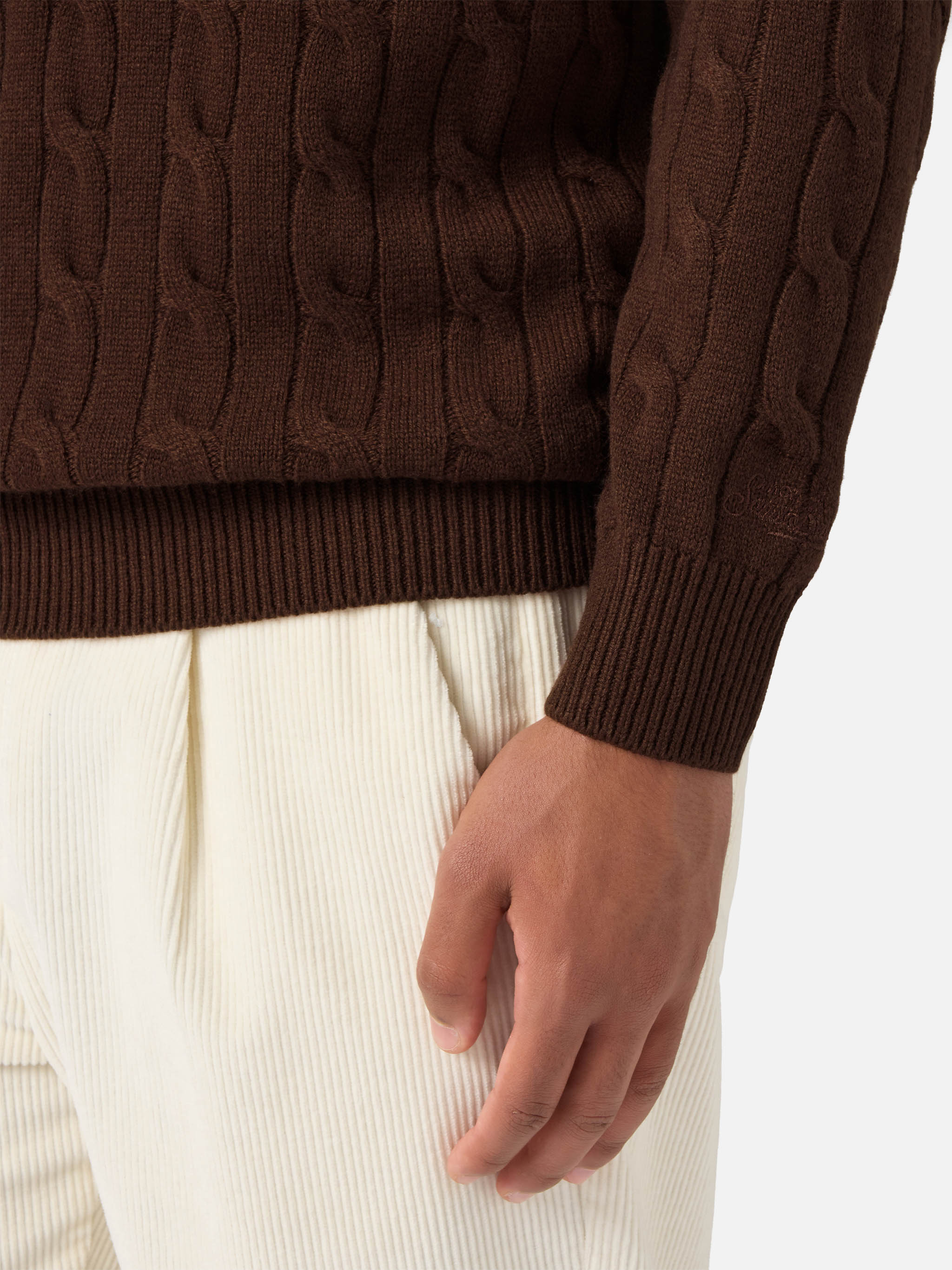 mc2-saint-barth-polo-in-maglia-downing-in-lana-marrone-da-uomo image 4