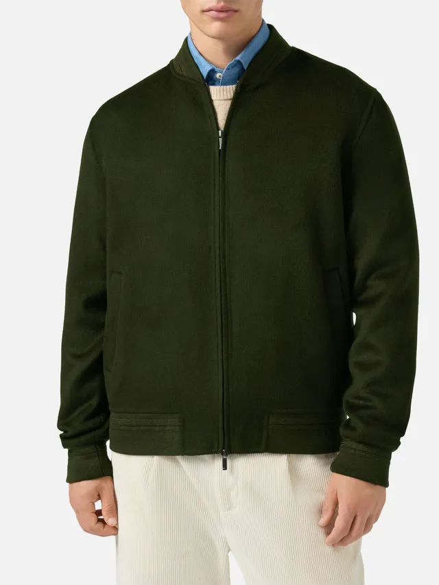 mc2-saint-barth-camden-bomber-uomo-lana-verde-militare image 1