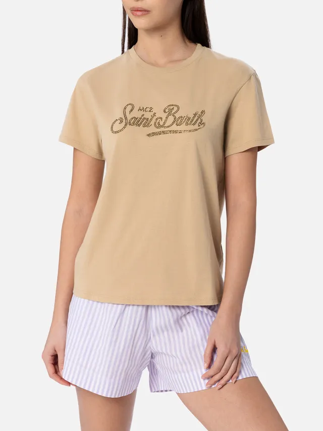 mc2-saint-barth-emilie-t-shirt-donna-cotone-bianco-con-strass image 1