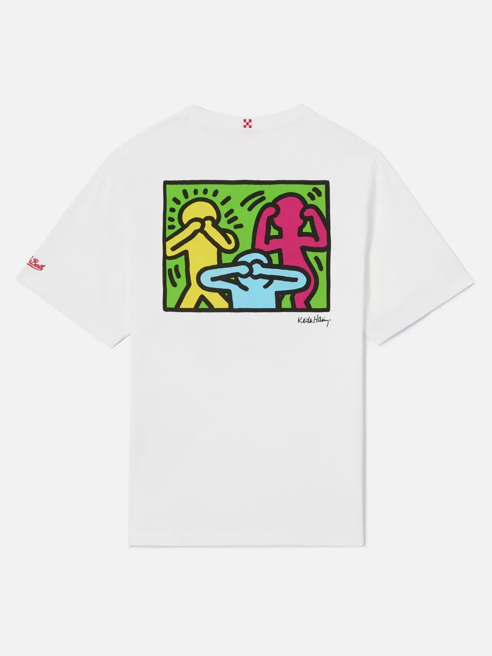 mc2-saint-barth-keith-haring-people-t-shirt-uomo-bianca-special-edition image 1
