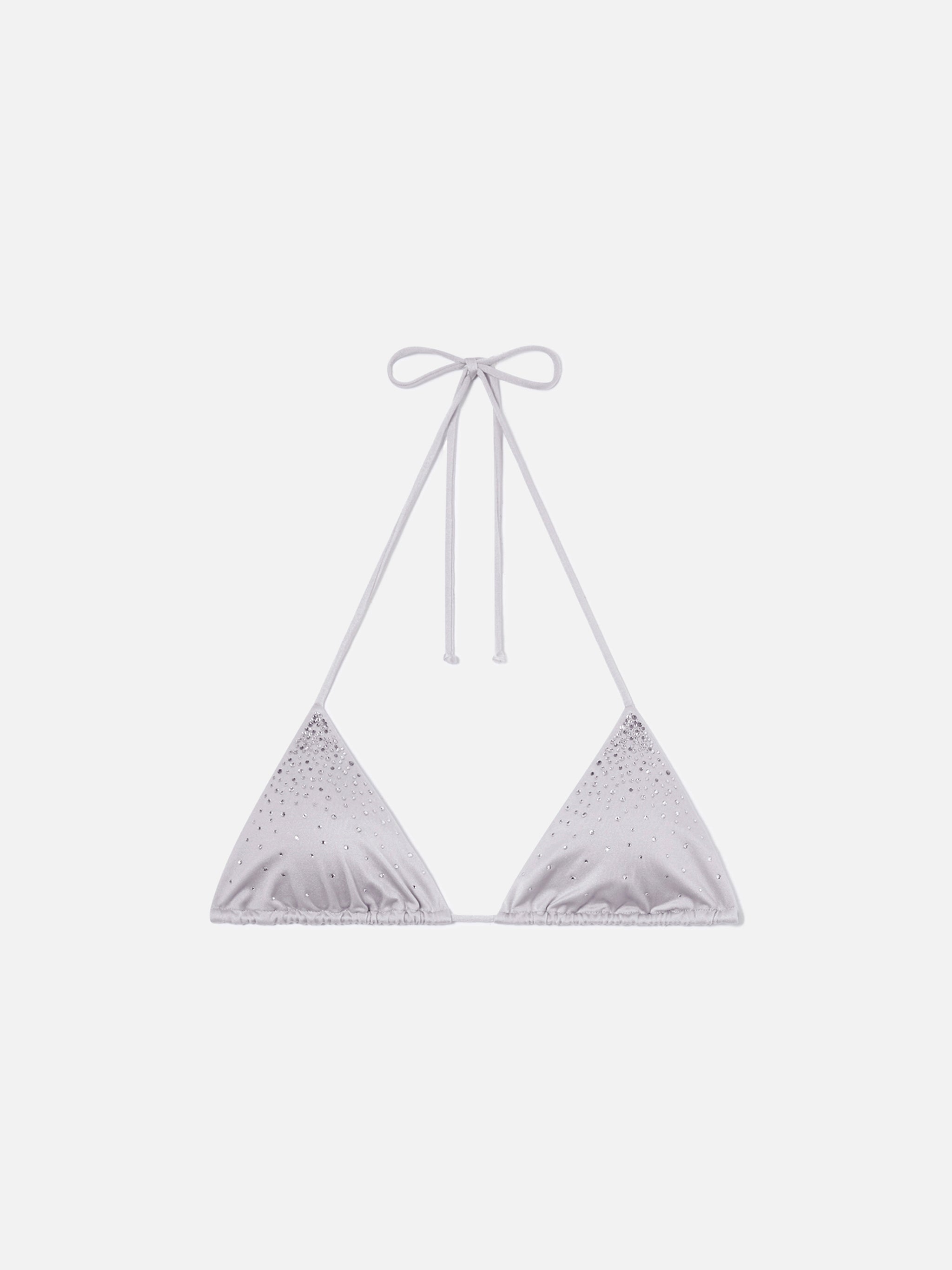 mc2-saint-barth-annabelle-top-bikini-triangolo-argento-con-strass image 1