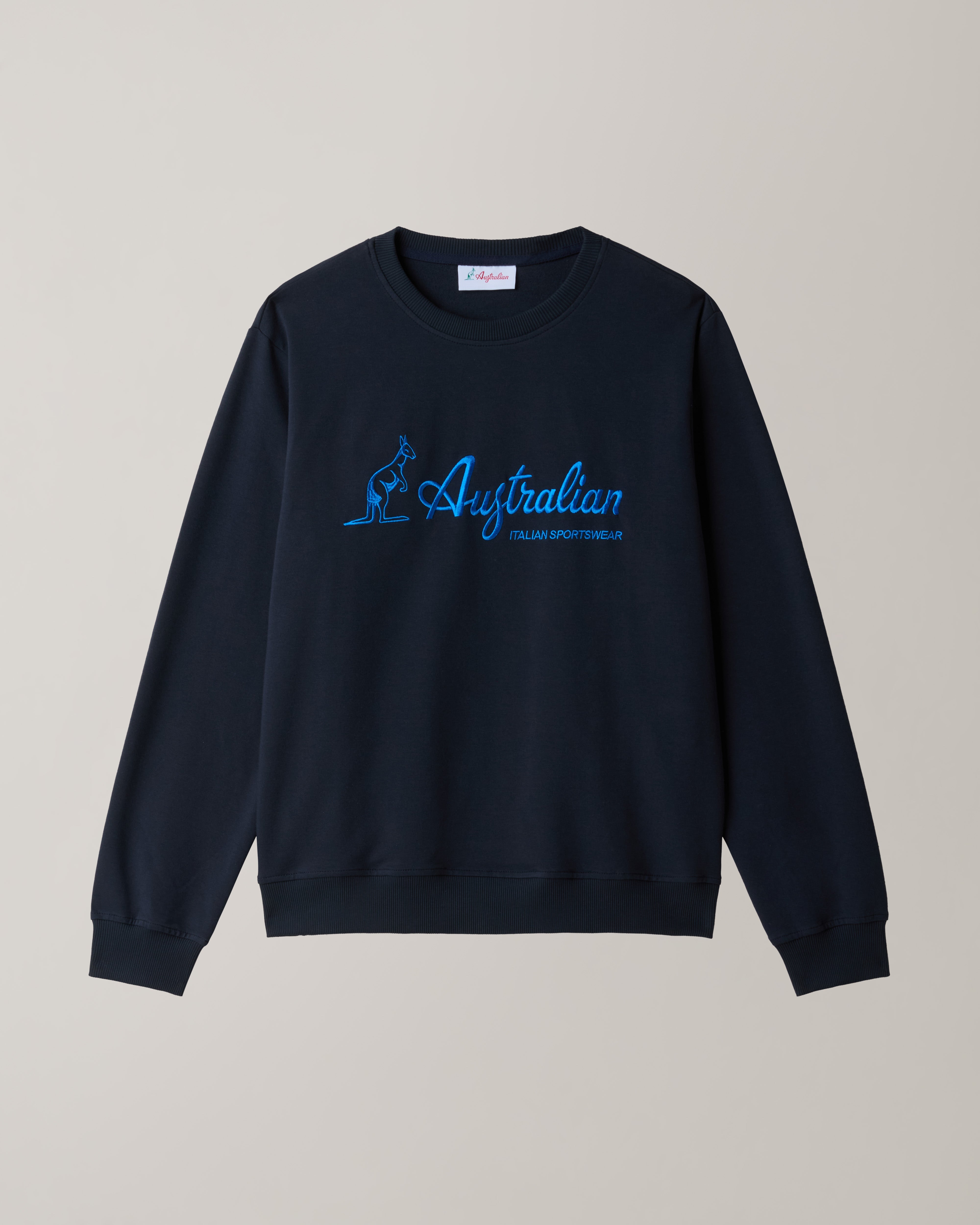 australian-statement-logo-crewneck-felpa-blu-navy image 5