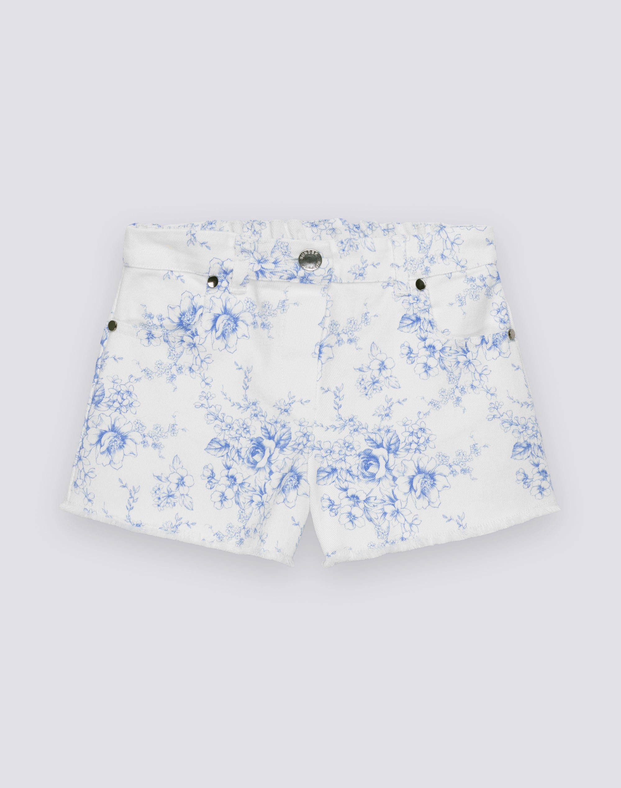 sundek-shorts-bambina-a-taglio-vivo-in-bull-cotone-stampa-rose-de-joie-g397wkcb6 image 1