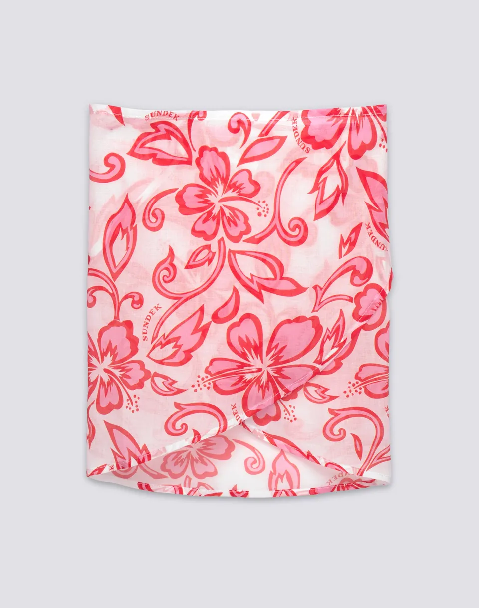 sundek-pareo-corto-bambina-in-voile-di-cotone-stampa-sk23 image 1