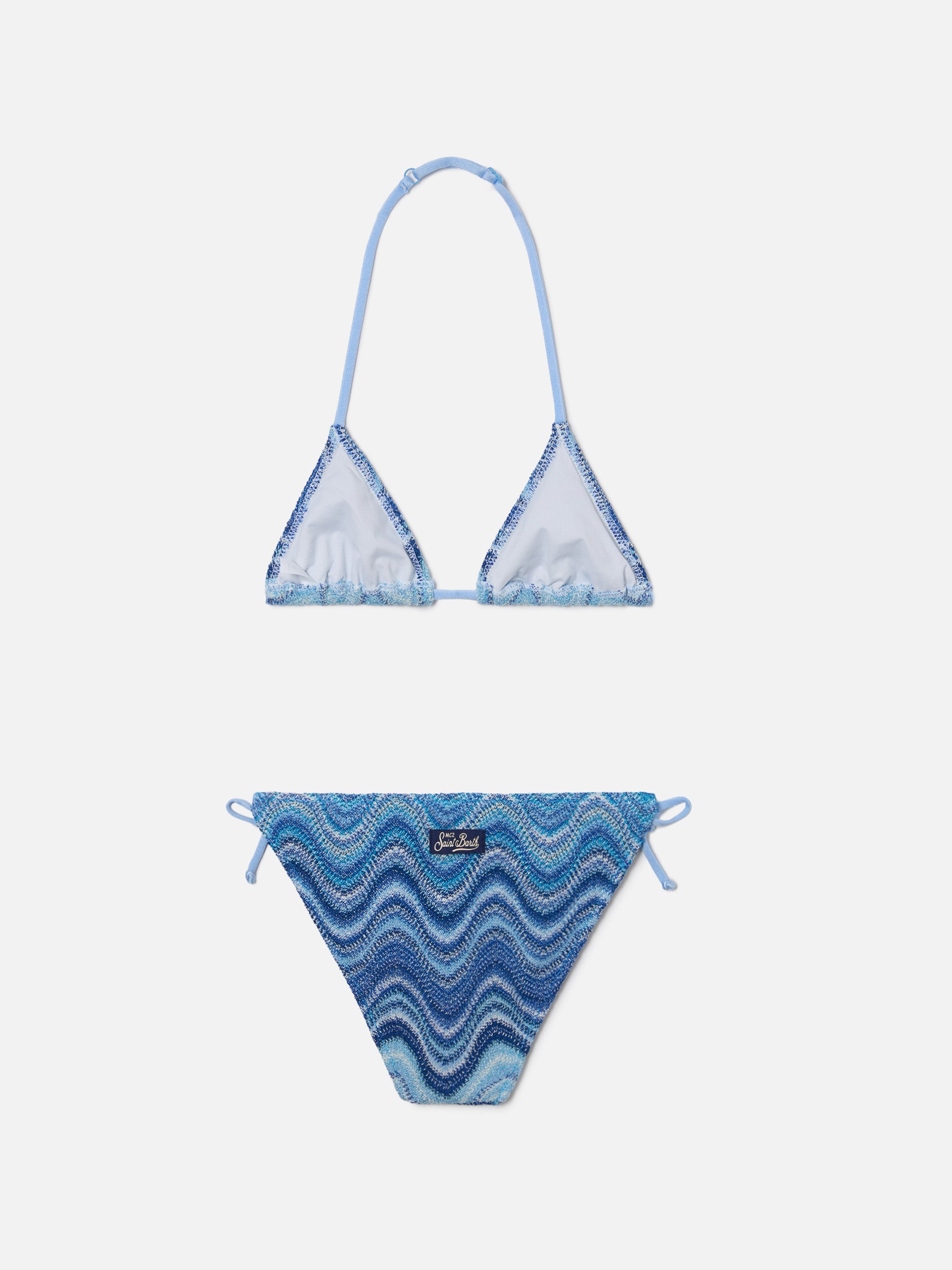 mc2-saint-barth-bikini-holly-bikini-da-bambina-in-tessuto-raschel-con-motivo-ond image 2