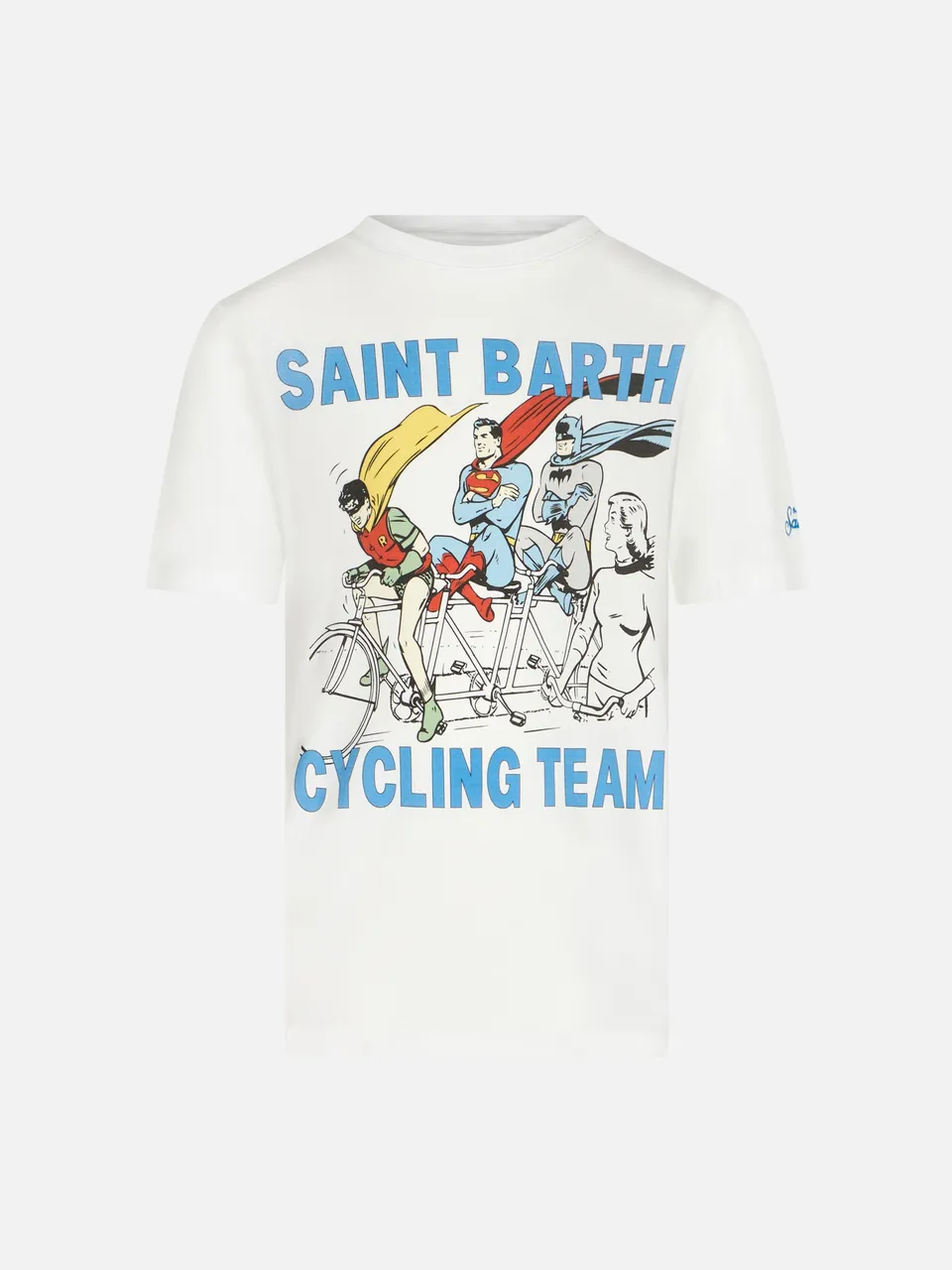 mc2-saint-barth-t-shirt-boy-cotone-bianco-saint-barth-cycling-team-warner-bros image 1
