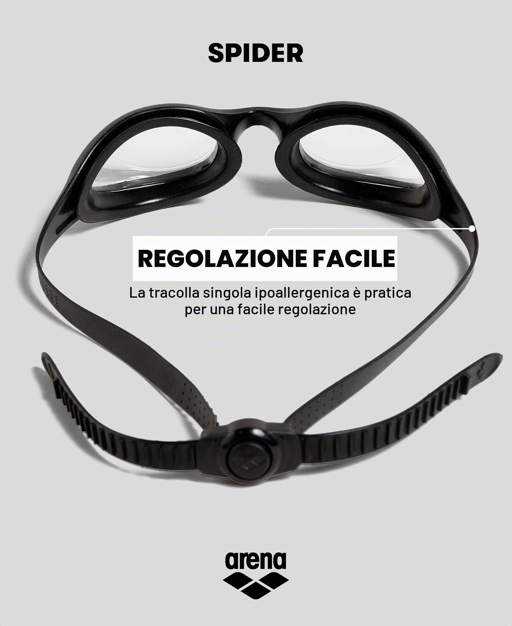 arena-spider-occhialini-nuoto-unisex-adulto-lenti-chiare-anti-appannamento image 7