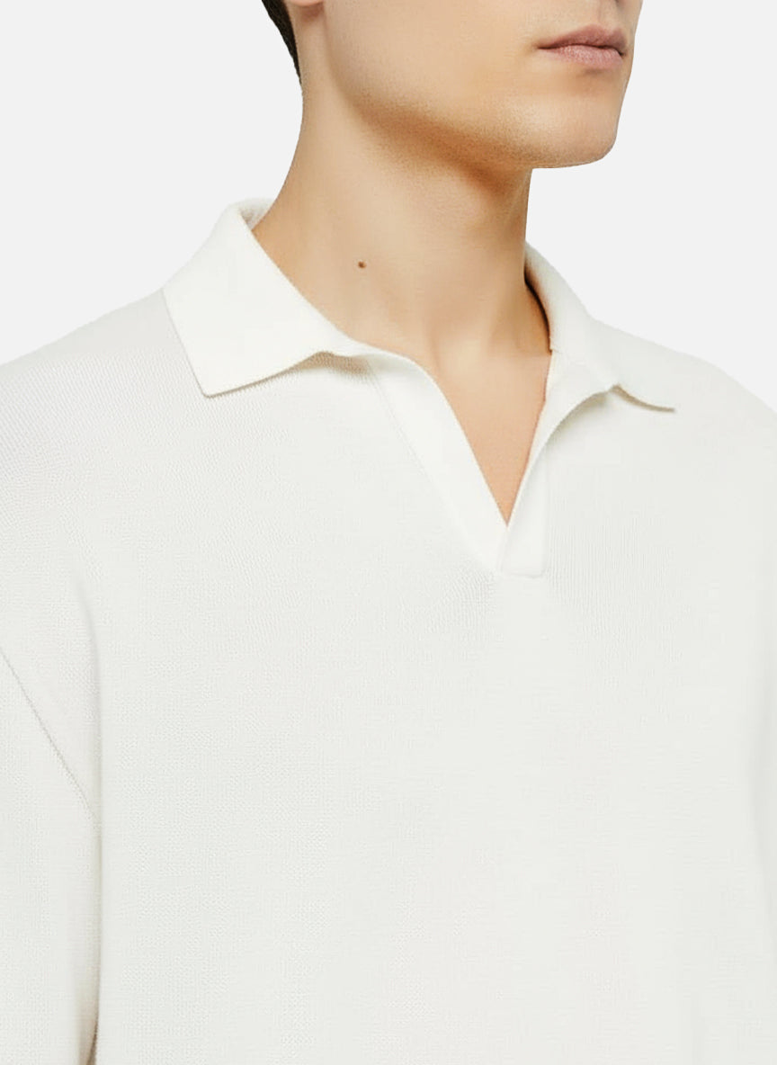 mc2-saint-barth-polo-sloan-uomo-bianca-cotone-high-twist-maniche-lunghe image 2