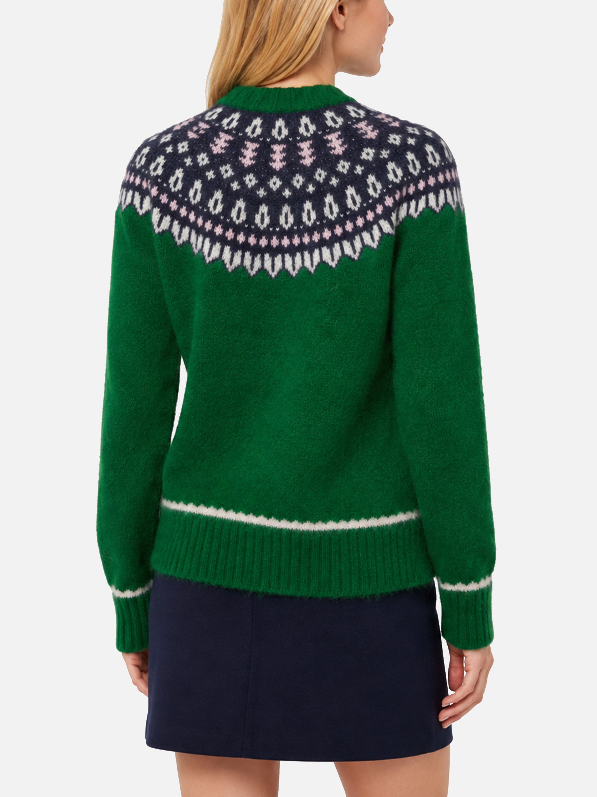 maglione-mc2-saint-barth-queen-nordic-soft-verde-con-jacquard-fair-isle-e-ricamo image 2