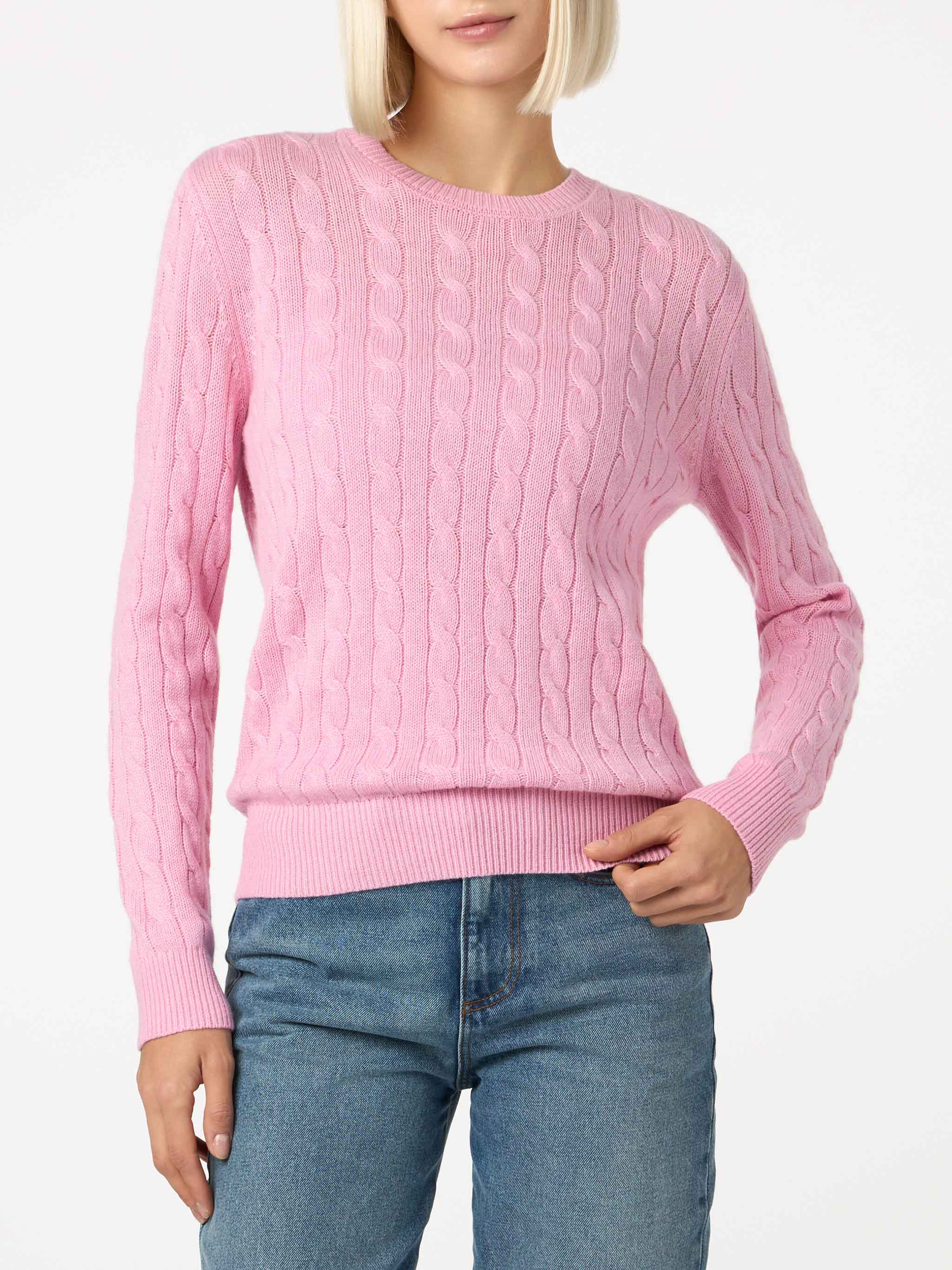 maglione-mc2-saint-barth-sorbonne-in-misto-cashmere-rosa image 1