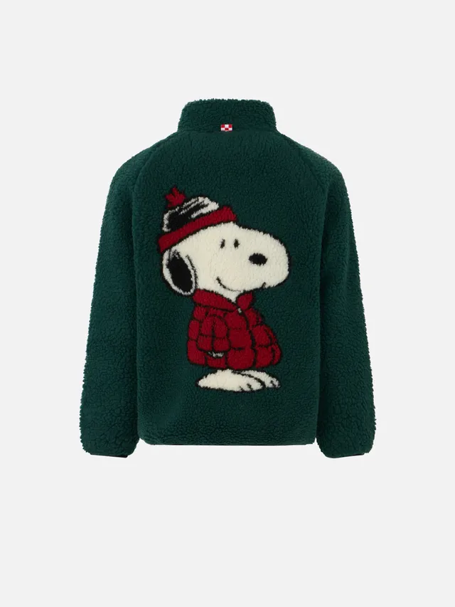 mc2-saint-barth-giacca-sherpa-bambino-snoopy-peanuts-verde-special-edition image 1