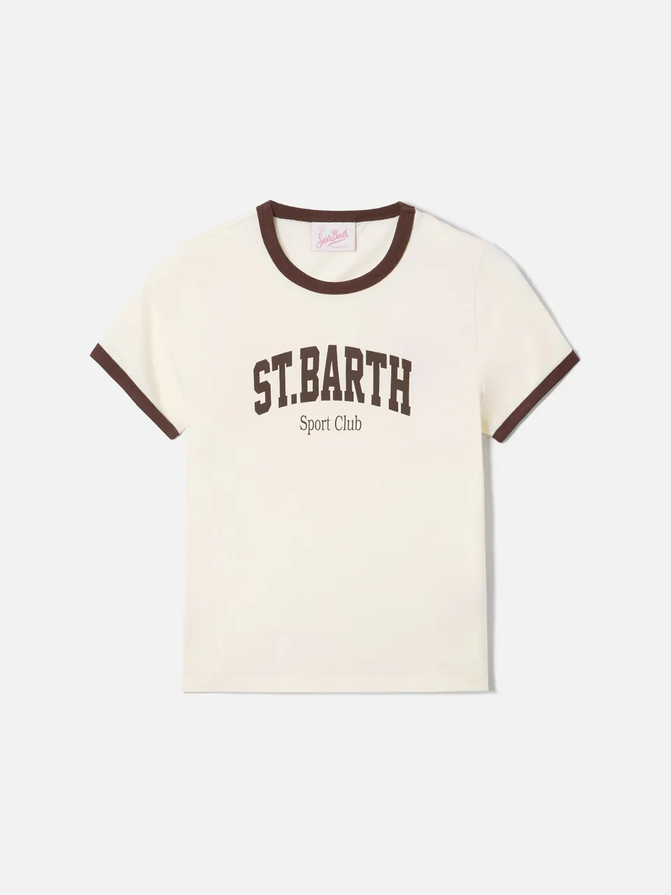 t-shirt-emilie-string-mc2-saint-barth-bianca-con-stampa-sport-club image 1