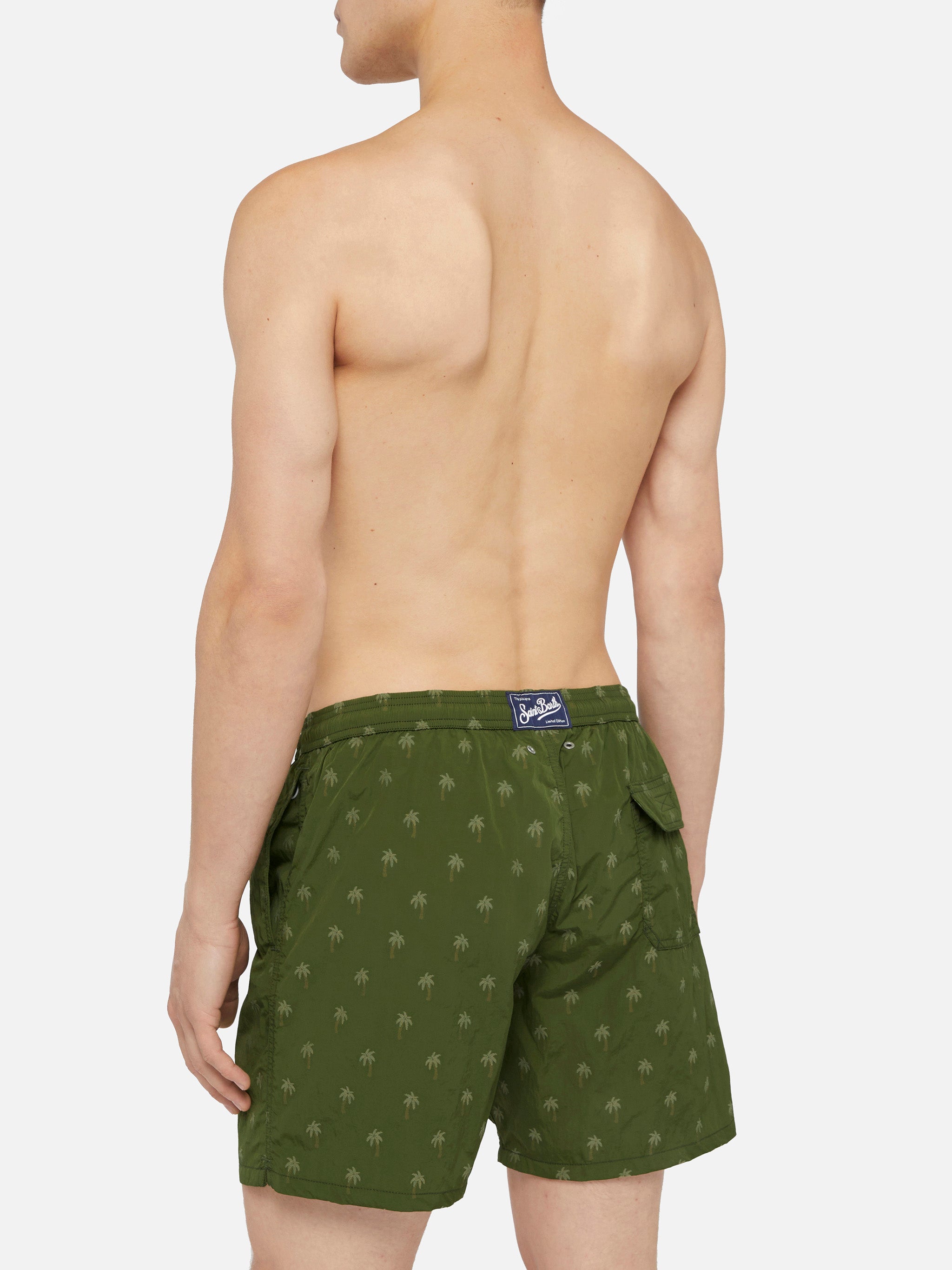 mc2-saint-barth-costume-mare-patmos-uomo-jacquard-palme-verde-militare image 5