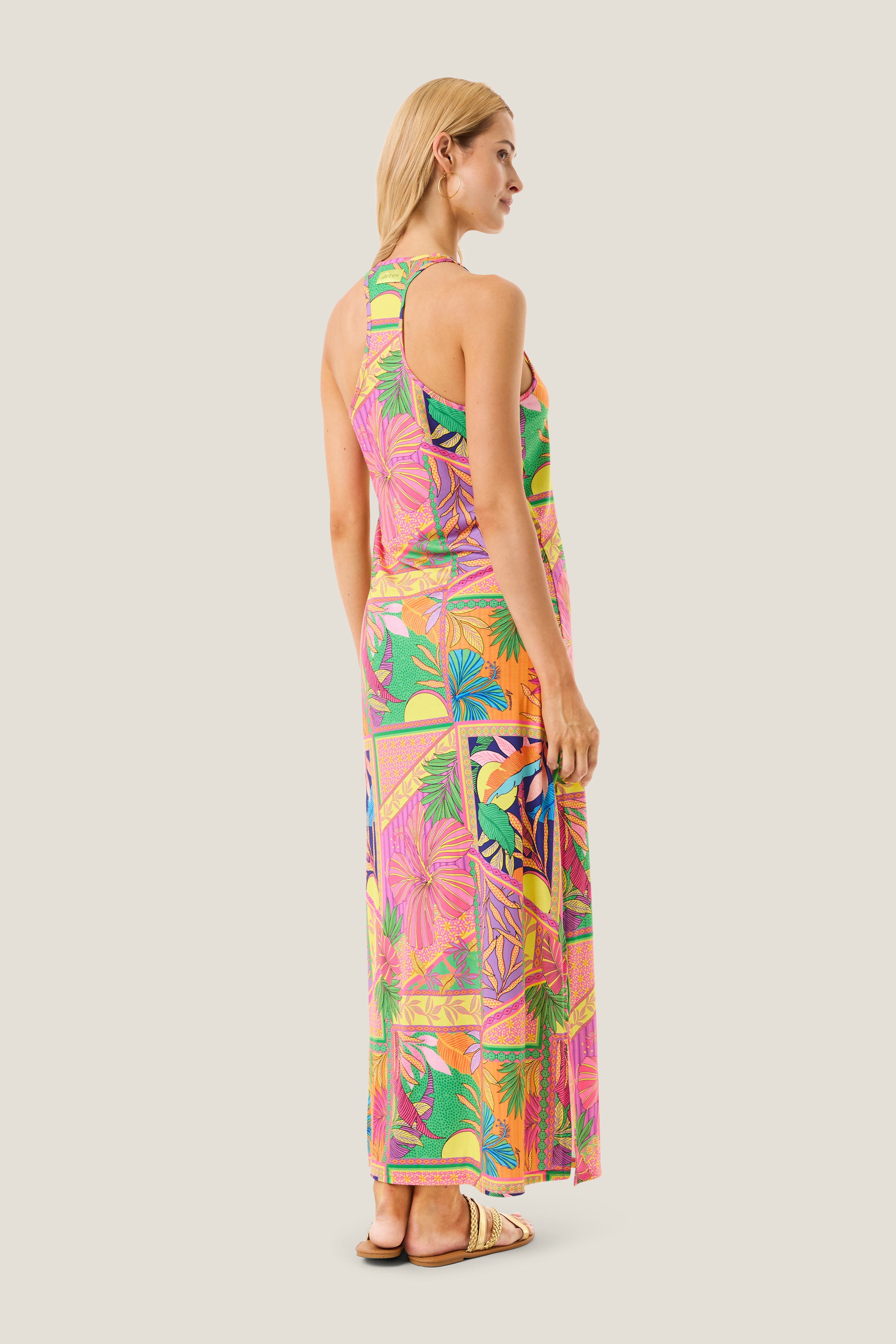 4giveness-abito-lungo-pop-foulard-cover-up-donna image 2