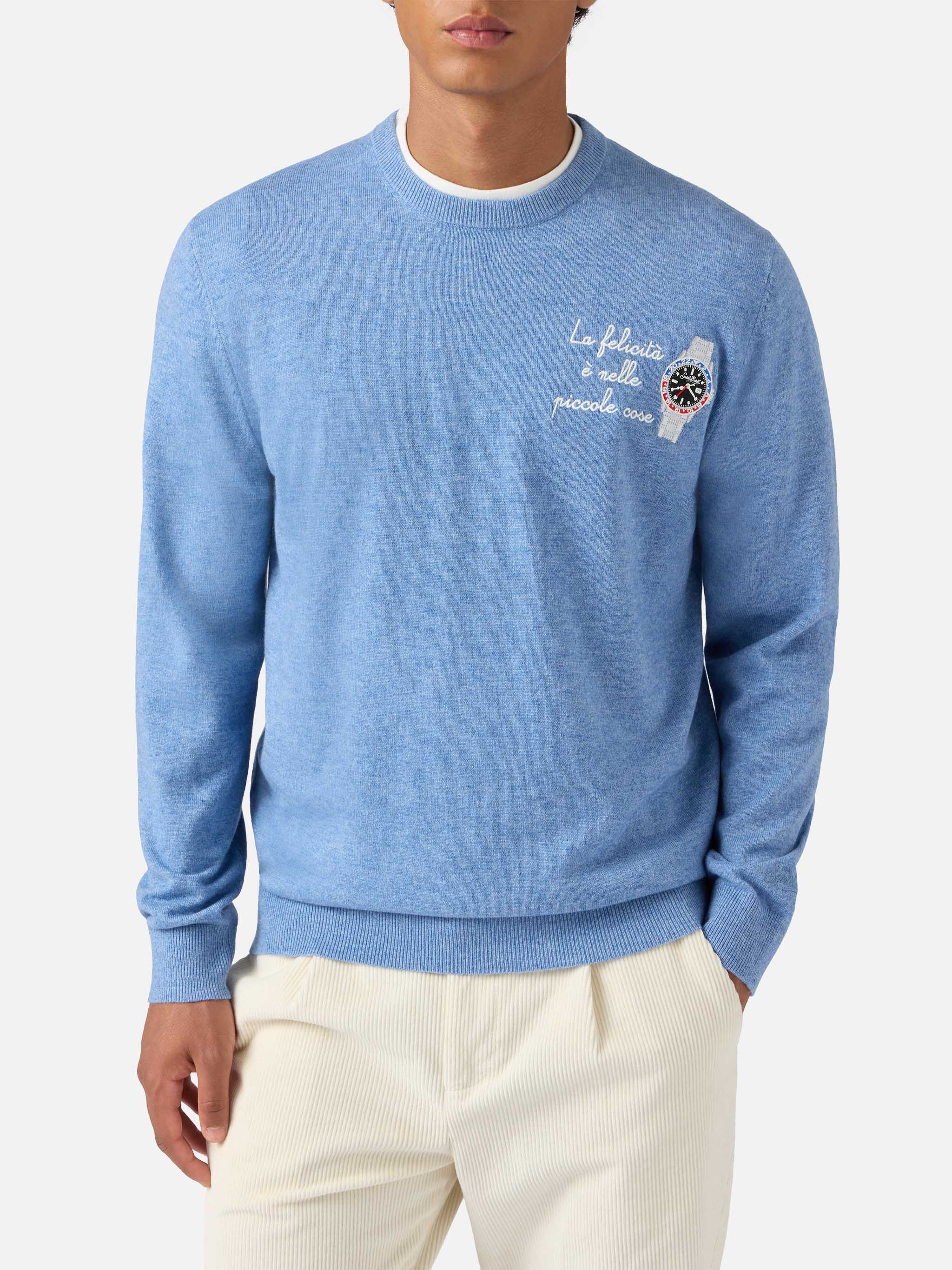 mc2-saint-barth-heron-light-her0024-maglione-uomo-blu-polvere-misto-cashmere image 2