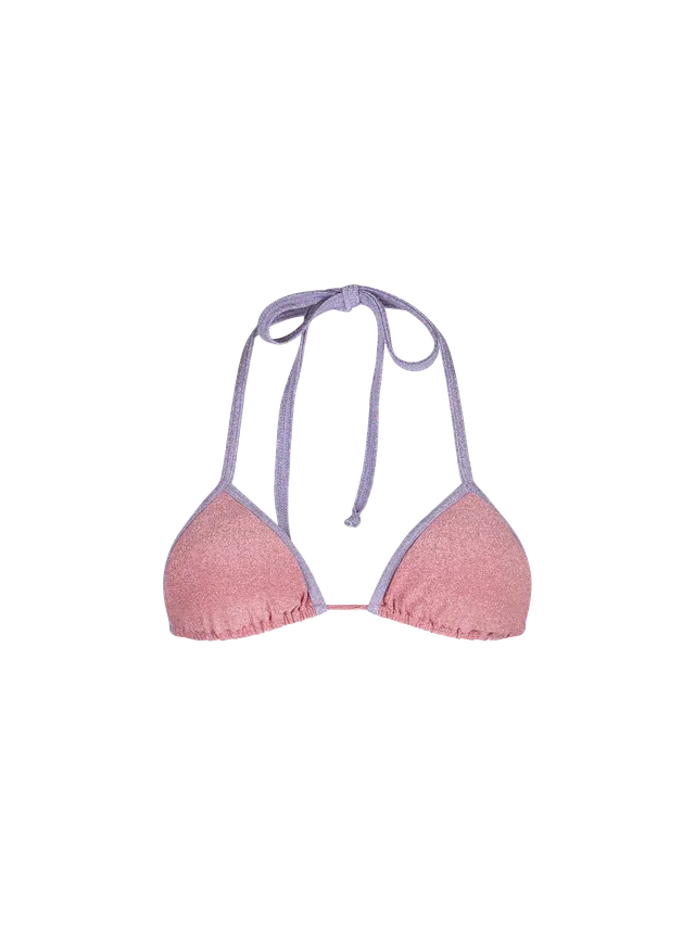 mc2-saint-barth-top-bikini-leah-triangolo-lurex-rosa-con-piping image 1