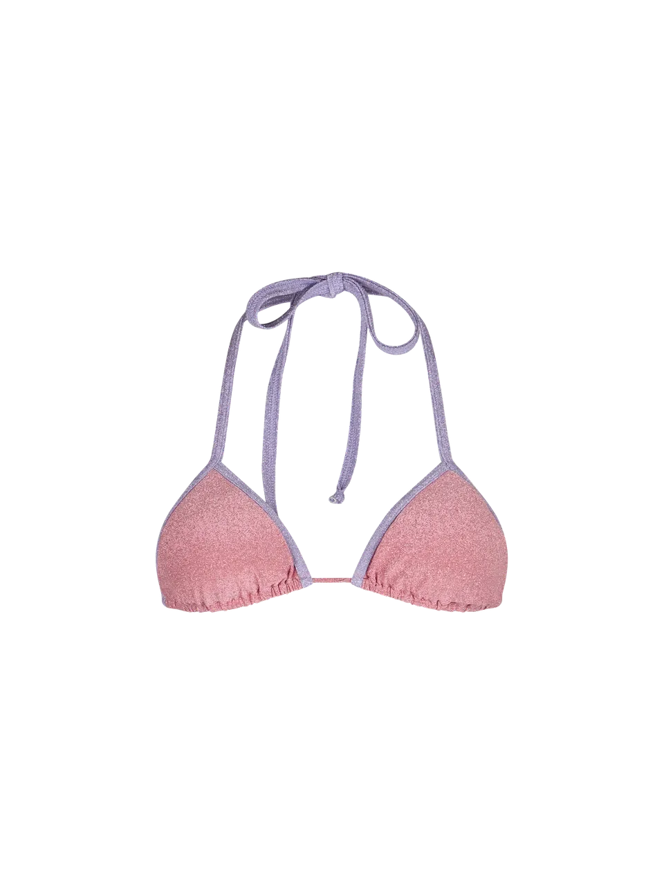mc2-saint-barth-top-bikini-leah-triangolo-lurex-rosa-con-piping image 1