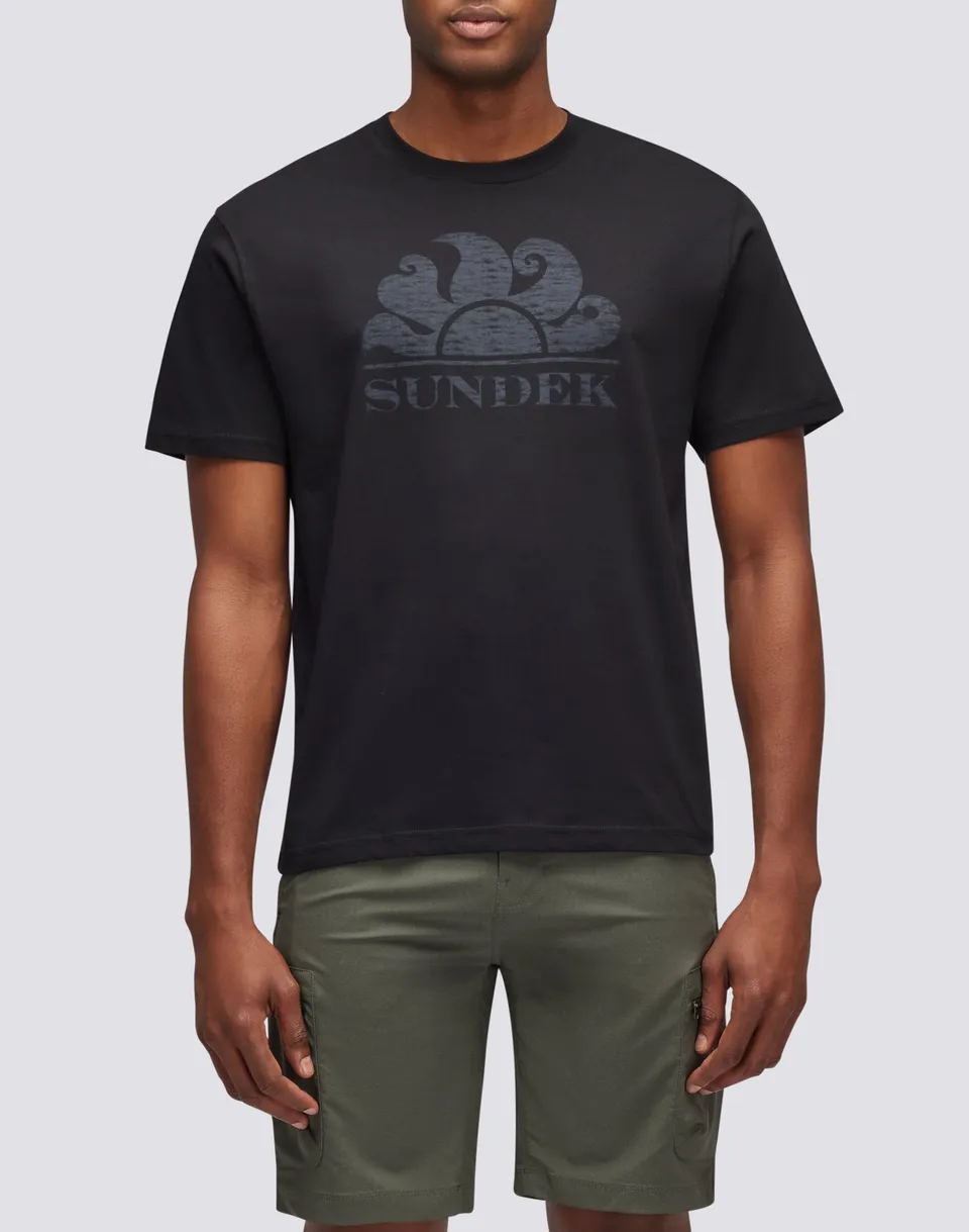 sundek-t-shirt-uomo-maniche-corte-cotone-maxi-logo-tono-su-tono image 1