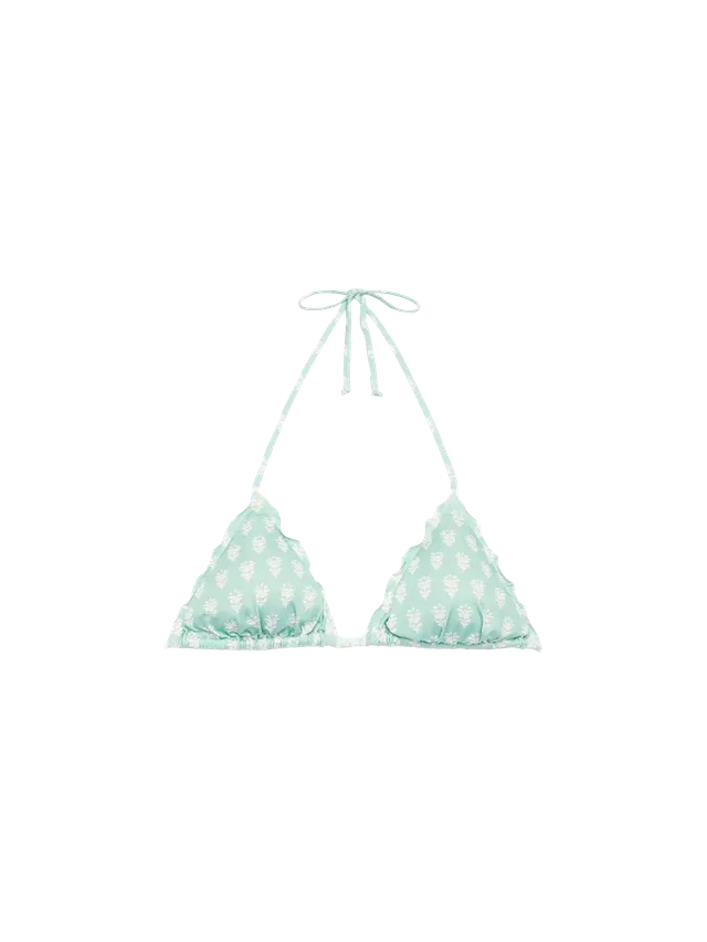 mc2-saint-barth-sagittarius-top-triangolo-stampa-floreale-verde-salvia image 1
