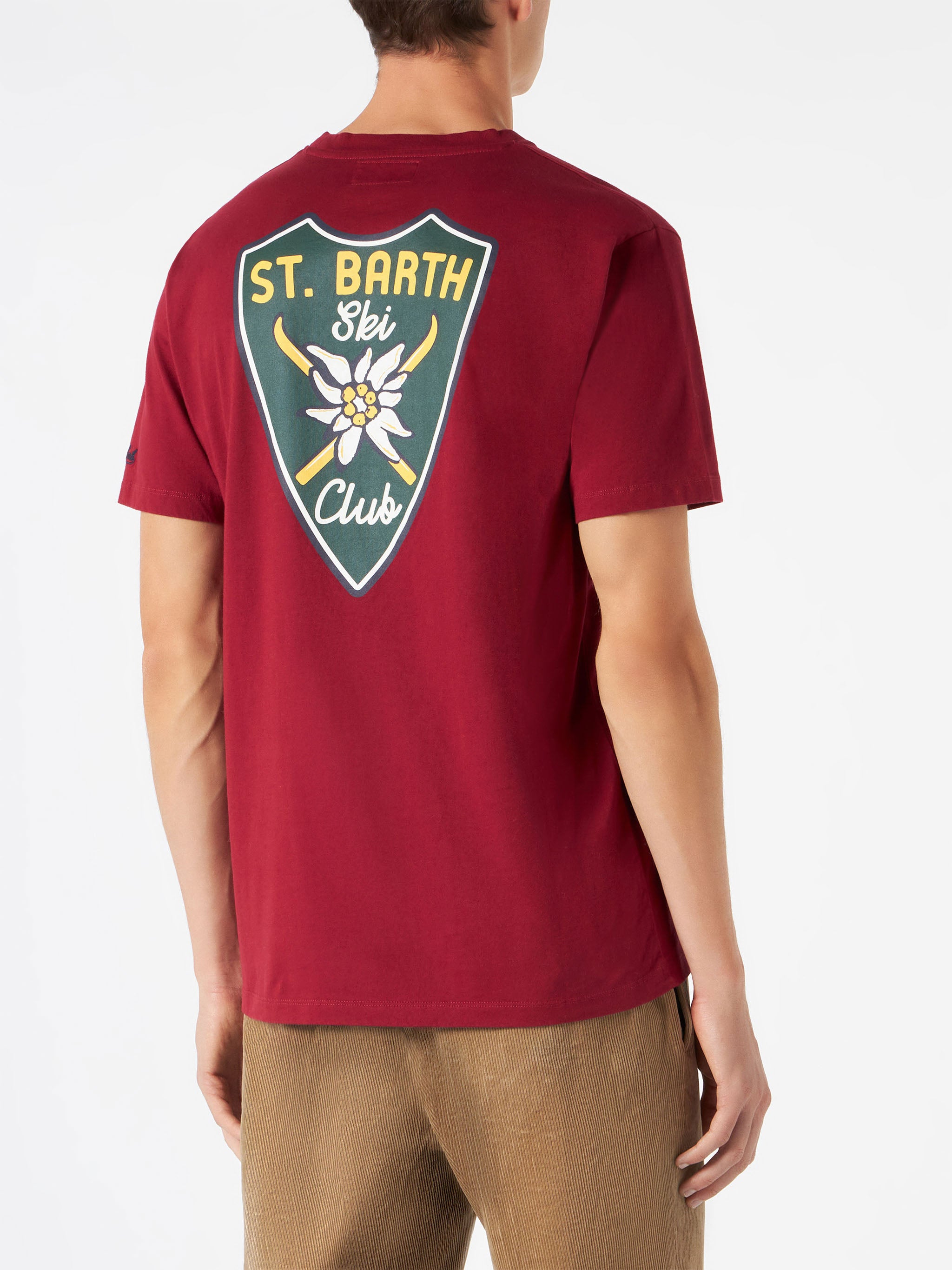 mc2-saint-barth-arnott-t-shirt-uomo-bordeaux-st-barth-ski-club image 3