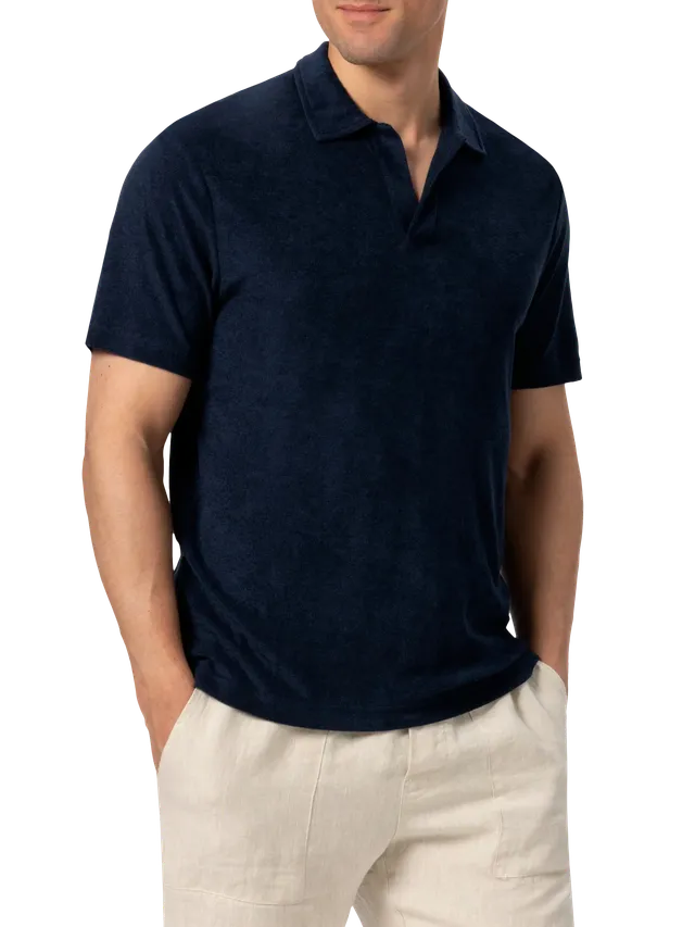 mc2-saint-barth-polo-jeremy-in-spugna-blu-navy-senza-bottoni-da-uomo image 1