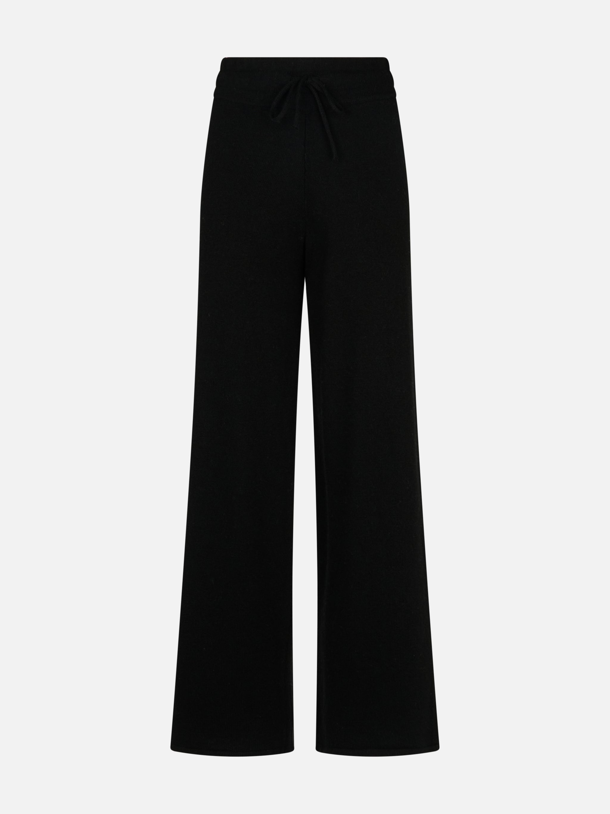 mc2-saint-barth-savine-pantalone-a-palazzo-nero-in-maglia-misto-cashmere image 4