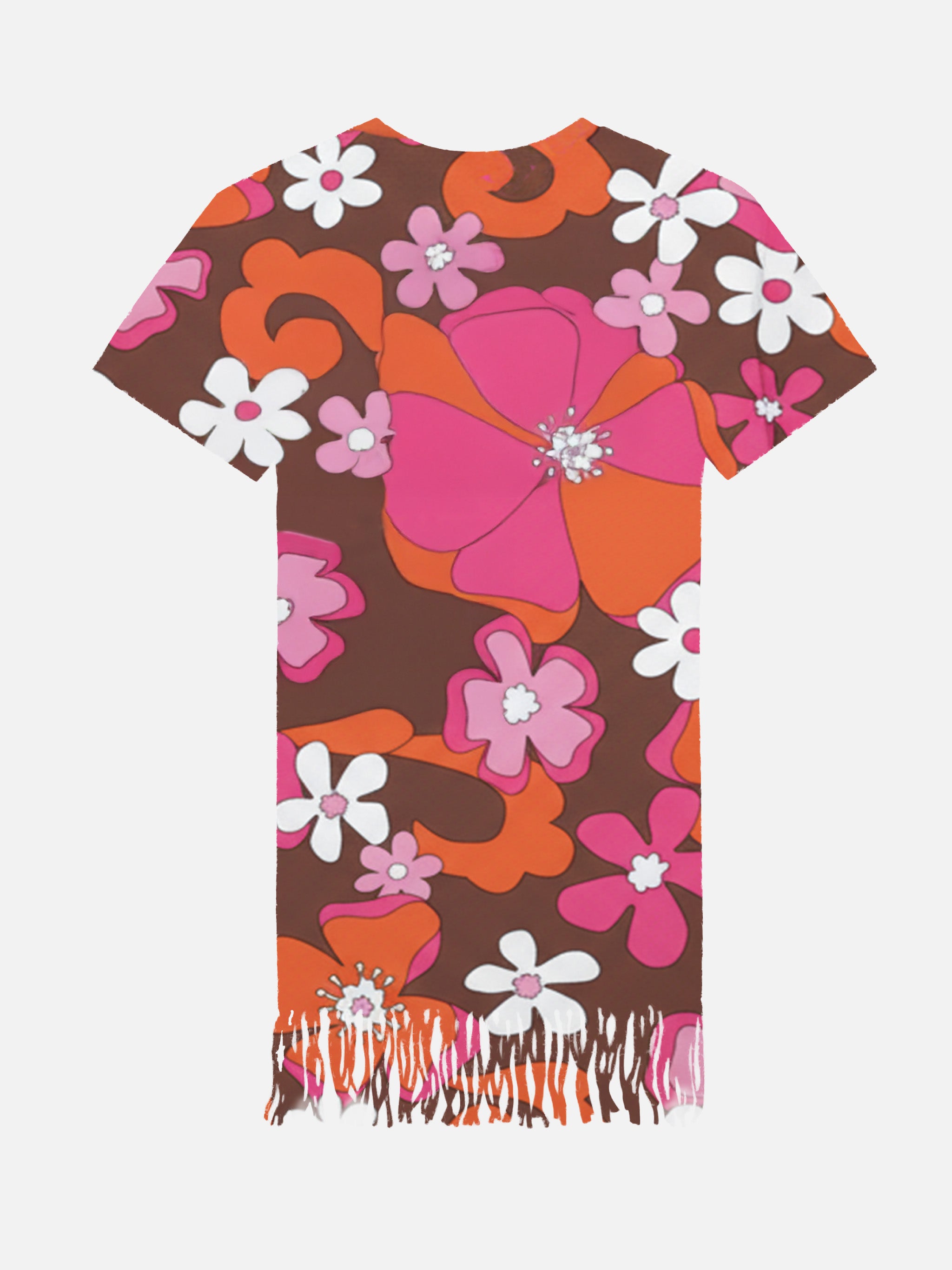 mc2-saint-barth-abito-abbey-bimba-jersey-cotone-frange-fiori-retr-marrone image 2