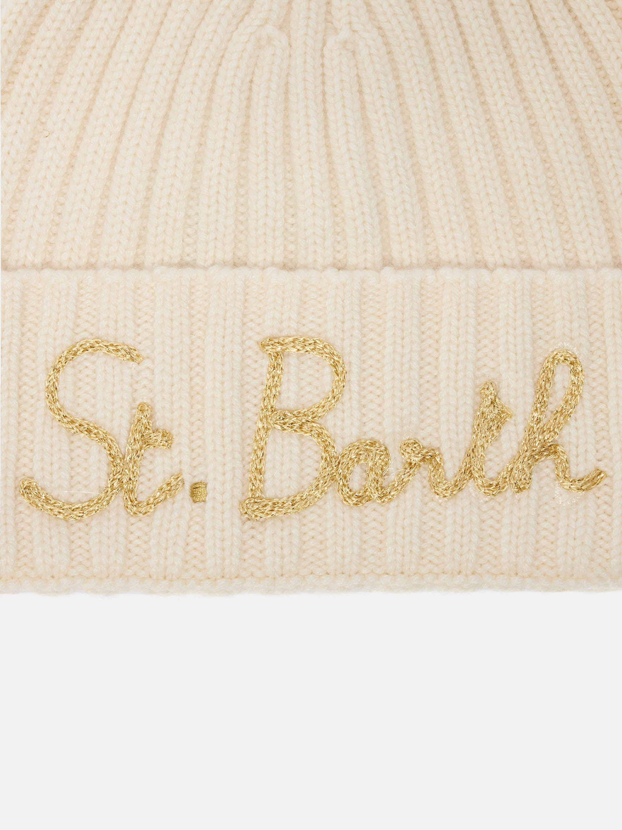 mc2-saint-barth-wengen-berretto-misto-cashmere-bianco-ricamo-lurex image 2