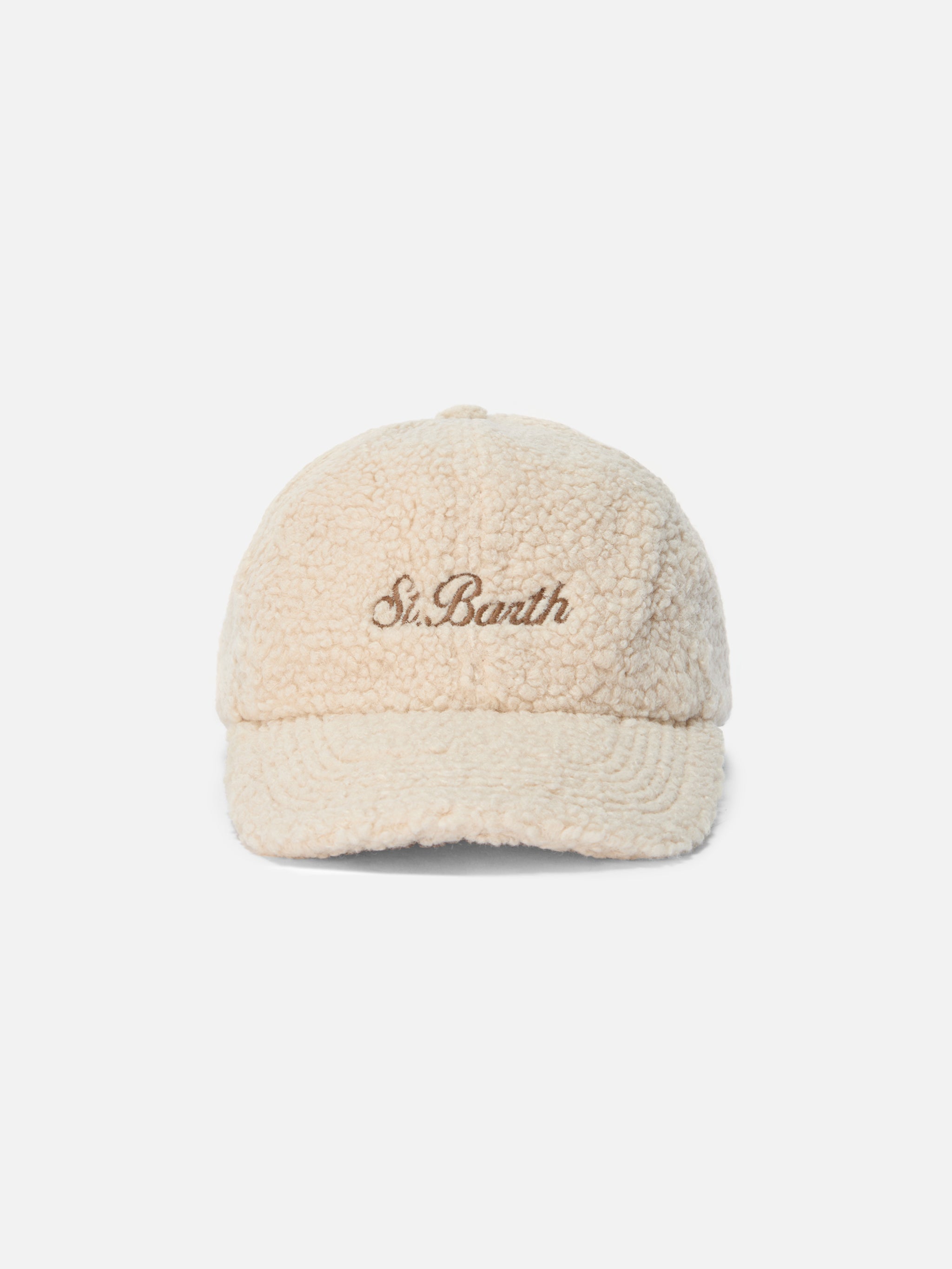 mc2-saint-barth-cappello-baseball-in-sherpa-beige-con-visiera image 1