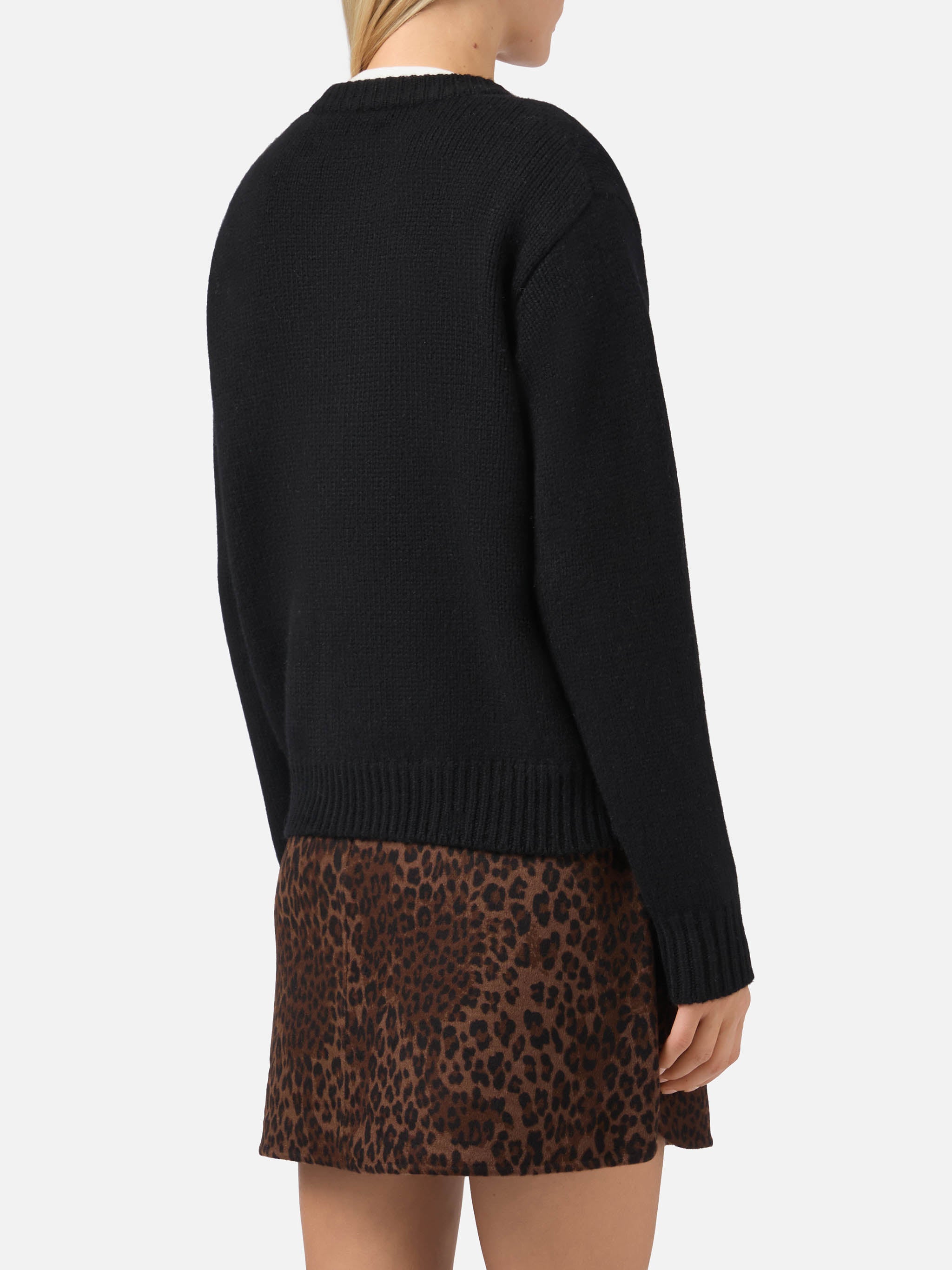 mc2-saint-barth-maglione-kyla-in-lana-jacquard-apr-s-nero-vestibilit-rilassata image 3