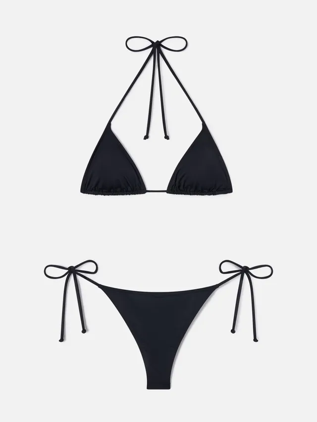 mc2-saint-barth-bikini-leah-marielle-donna-triangolo-nero-con-laccetti image 1