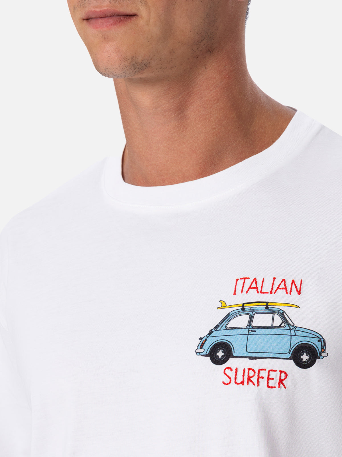 mc2-saint-barth-t-shirt-fiat-500-special-edition-uomo-in-puro-cotone-bianco image 2