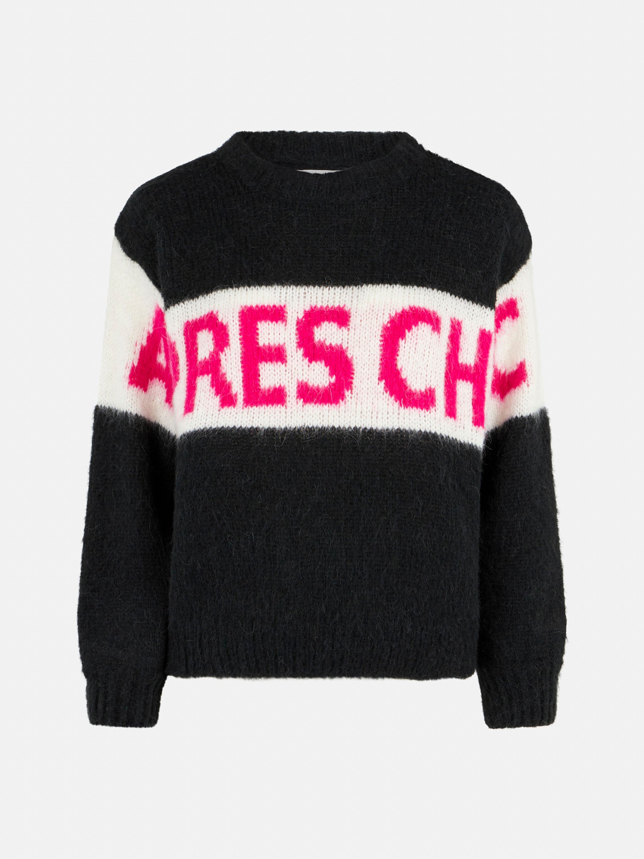 mc2-saint-barth-danya-soft-maglione-donna-nero-fucsia-jacquard-apr-s-chic image 5